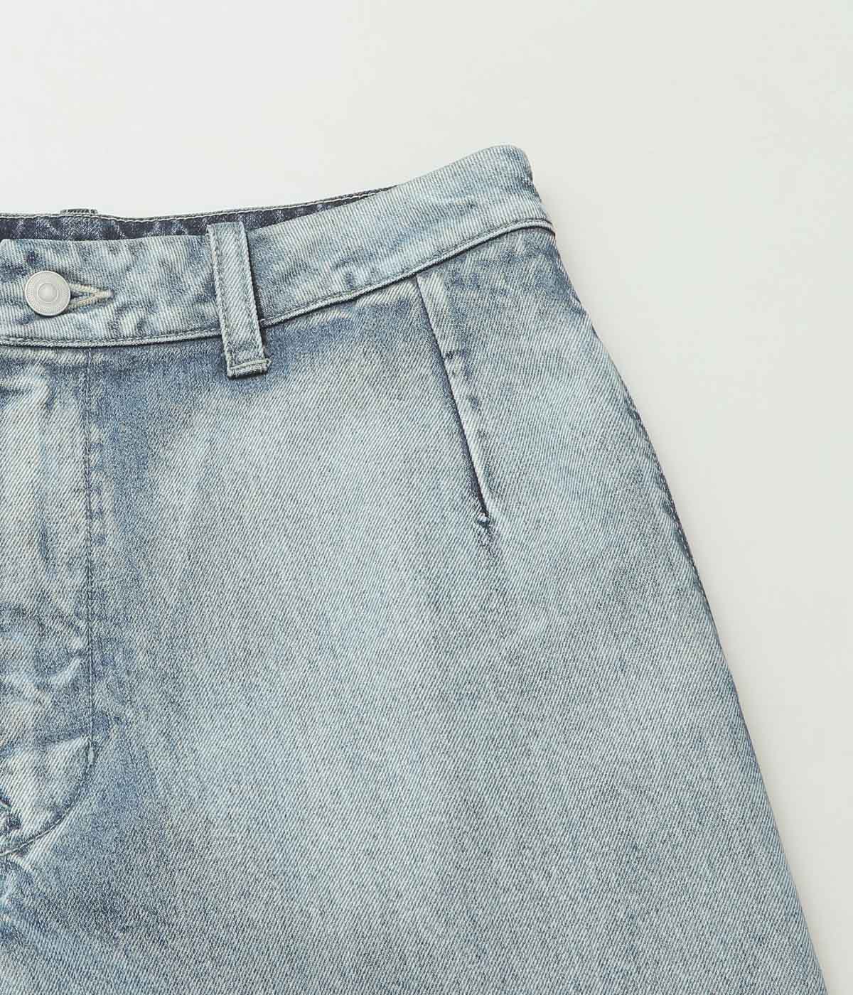NOMAT "TWO-TONE DENIM WIDE PT" (SAX BLUE)
