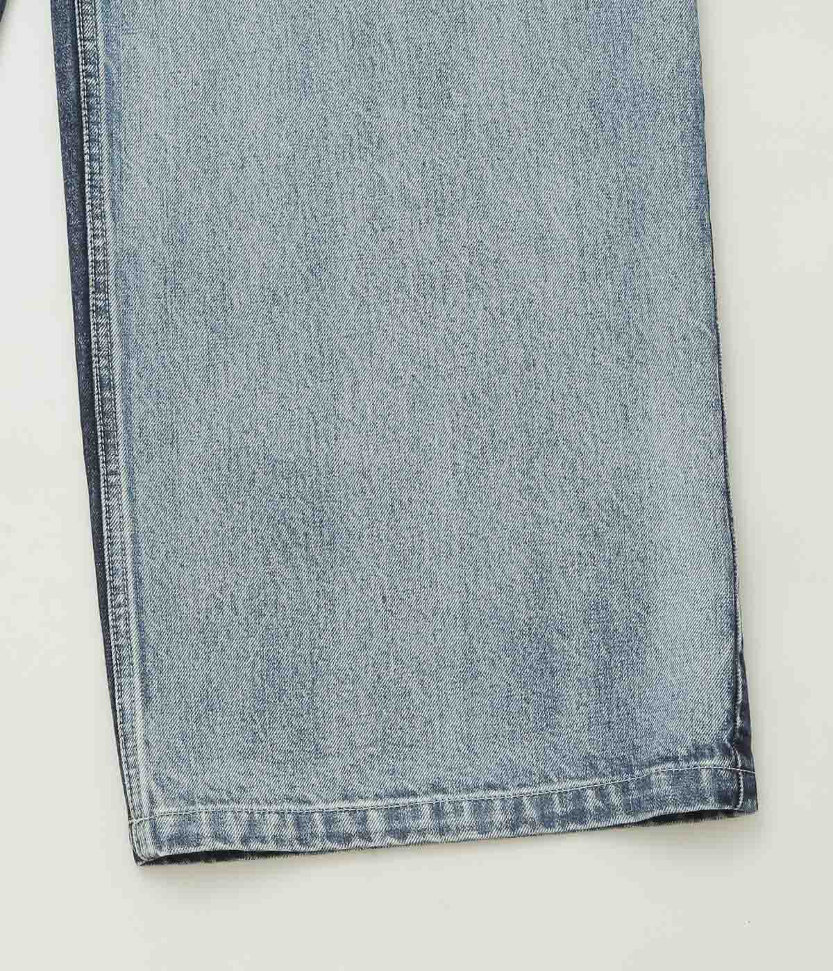 NOMAT "TWO-TONE DENIM WIDE PT" (SAX BLUE)