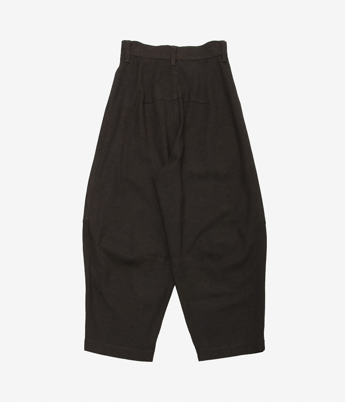 NOMAT ''WOOL COTTON CURVE PANTS'' (DARK BROWN)