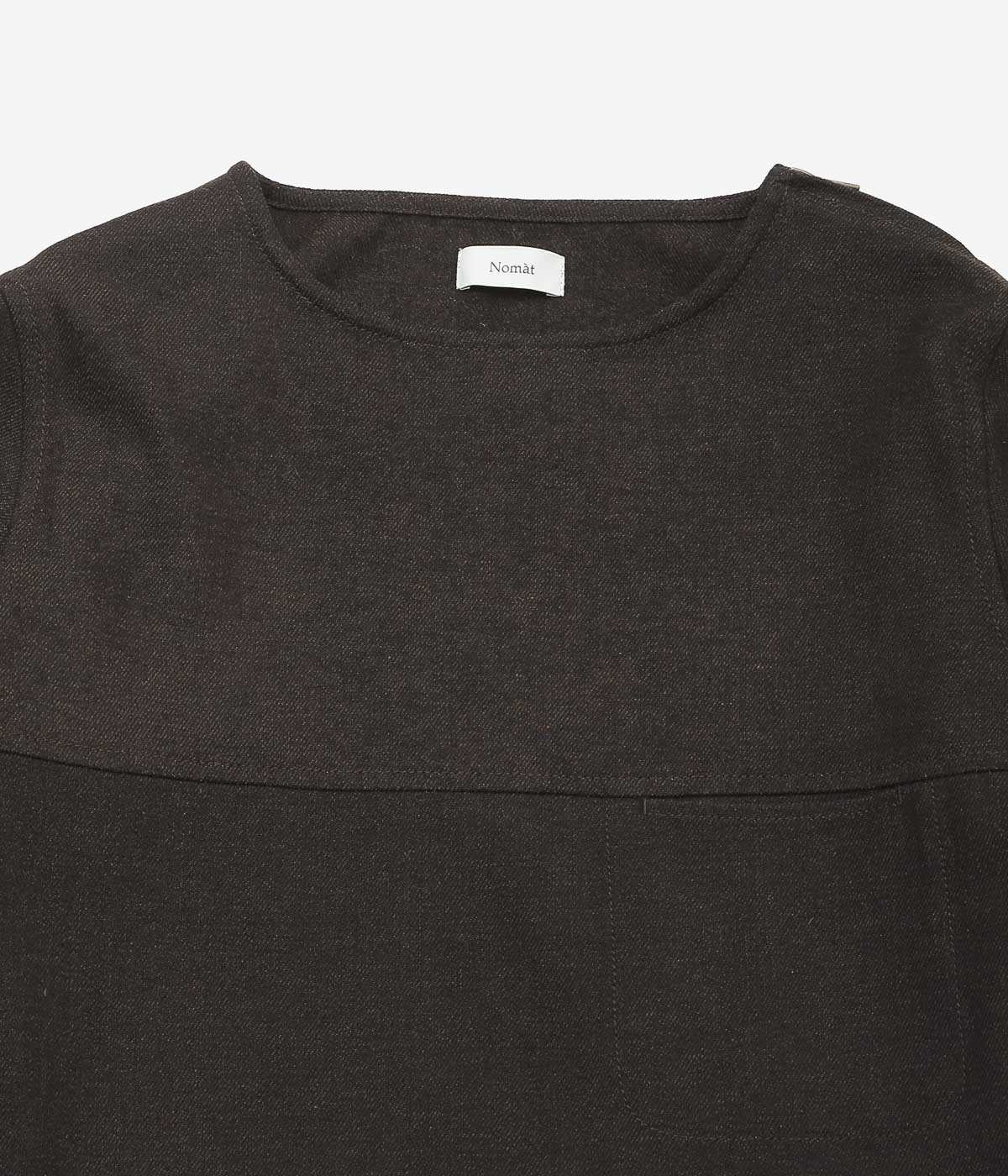 NOMAT ''WOOL COTTON PULLOVER BLOUSE'' (DARK BROWN)