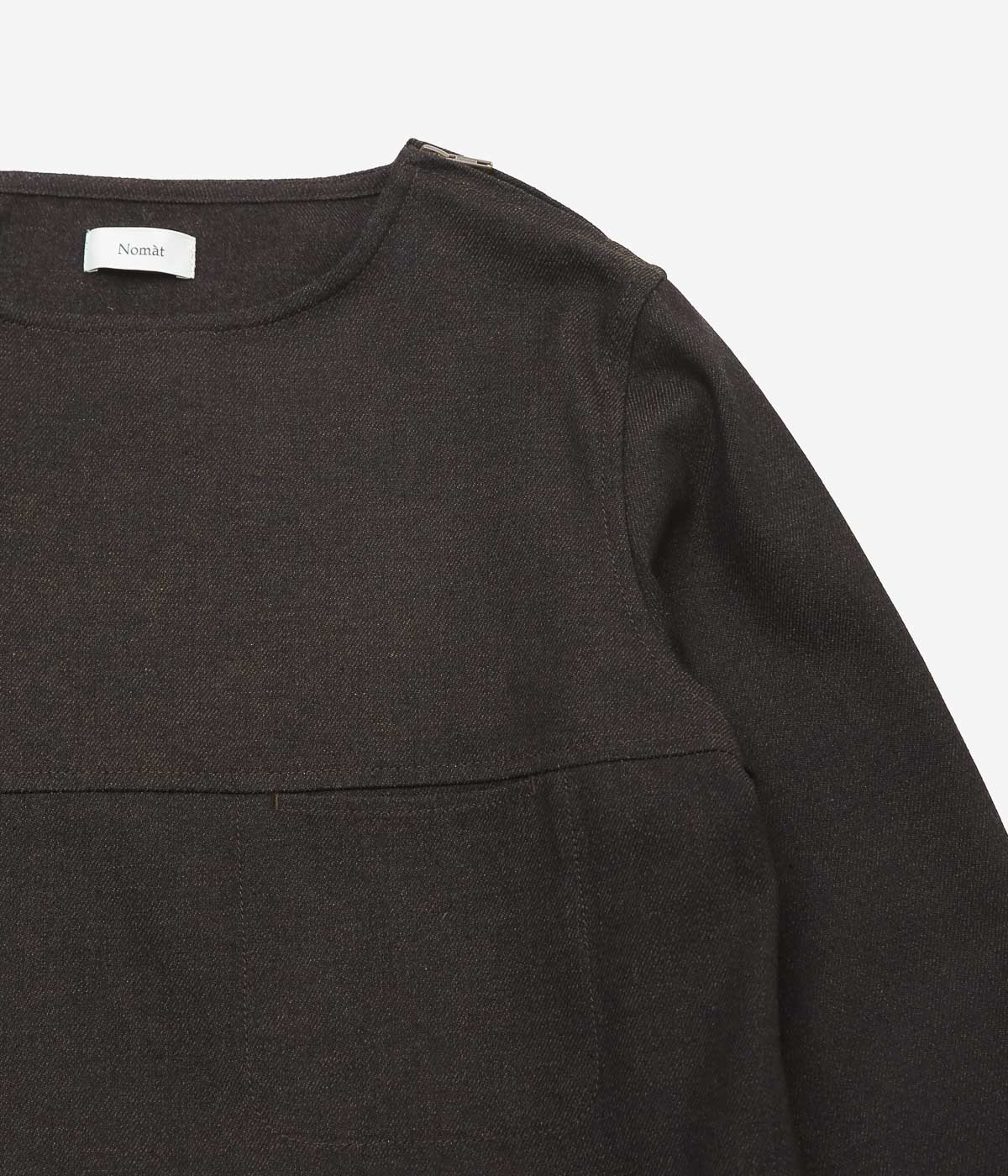 NOMAT ''WOOL COTTON PULLOVER BLOUSE'' (DARK BROWN)