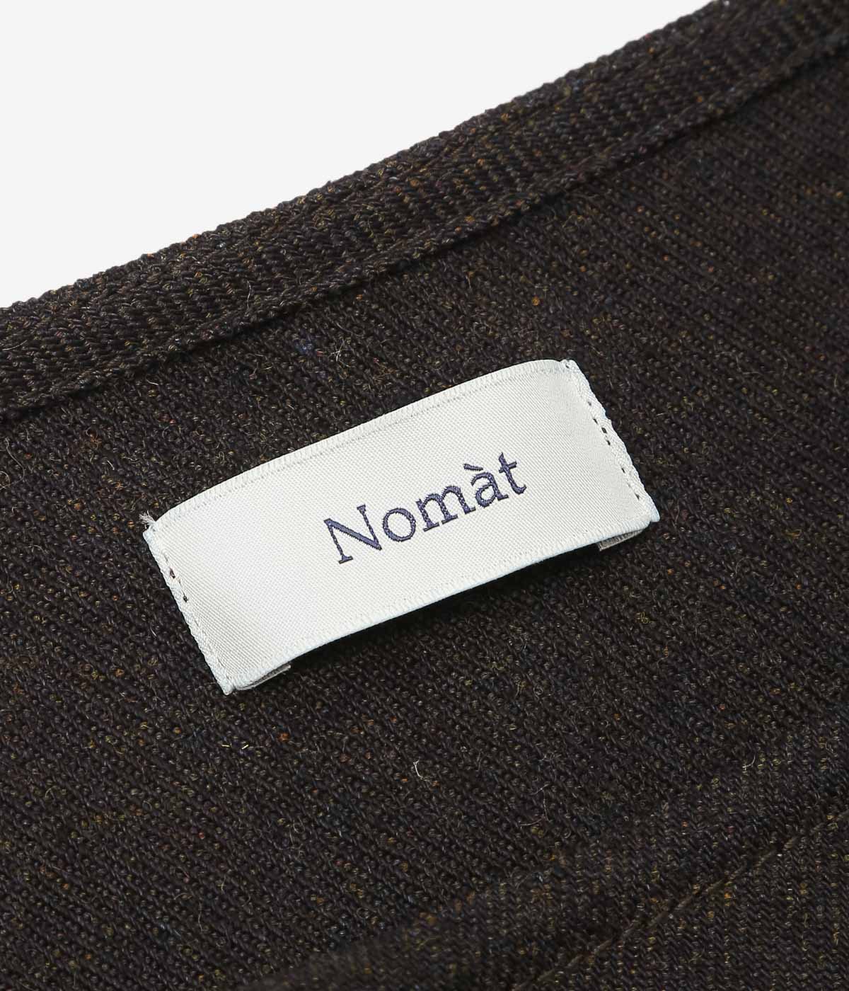 NOMAT ''WOOL COTTON PULLOVER BLOUSE'' (DARK BROWN)