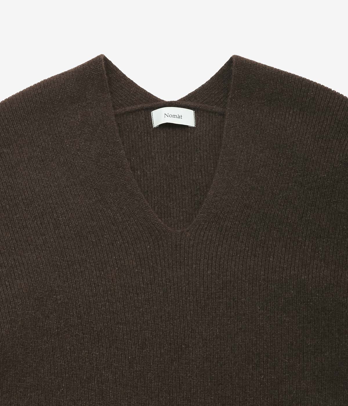 NOMAT ''YAK V-NECK SWEATER'' (DARK BROWN)