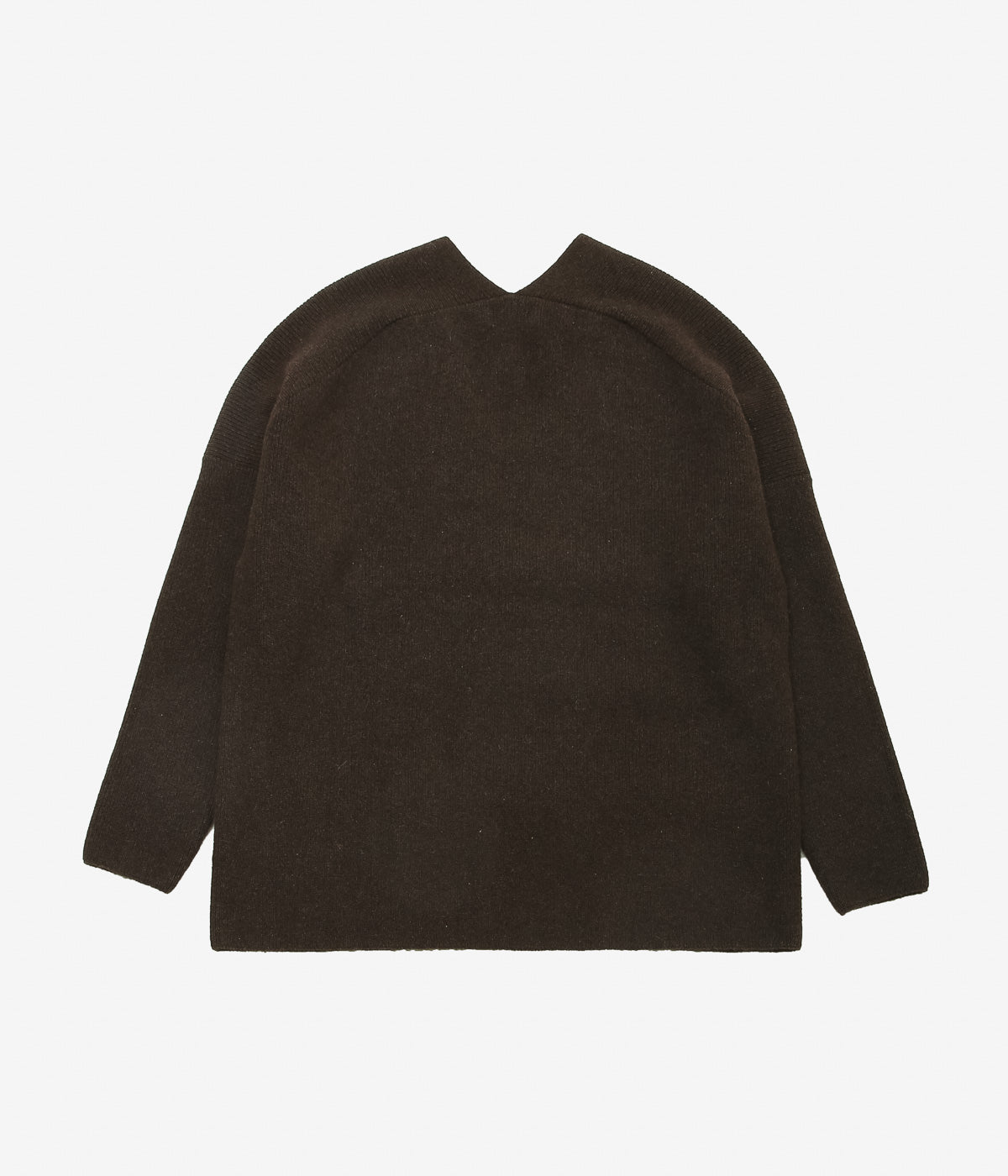 NOMAT ''YAK V-NECK SWEATER'' (DARK BROWN)