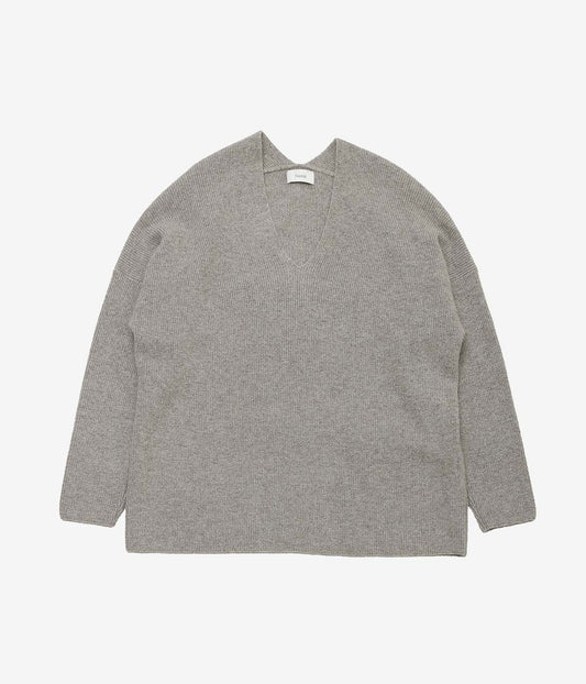 NOMAT ''YAK V-NECK SWEATER'' (GREY)