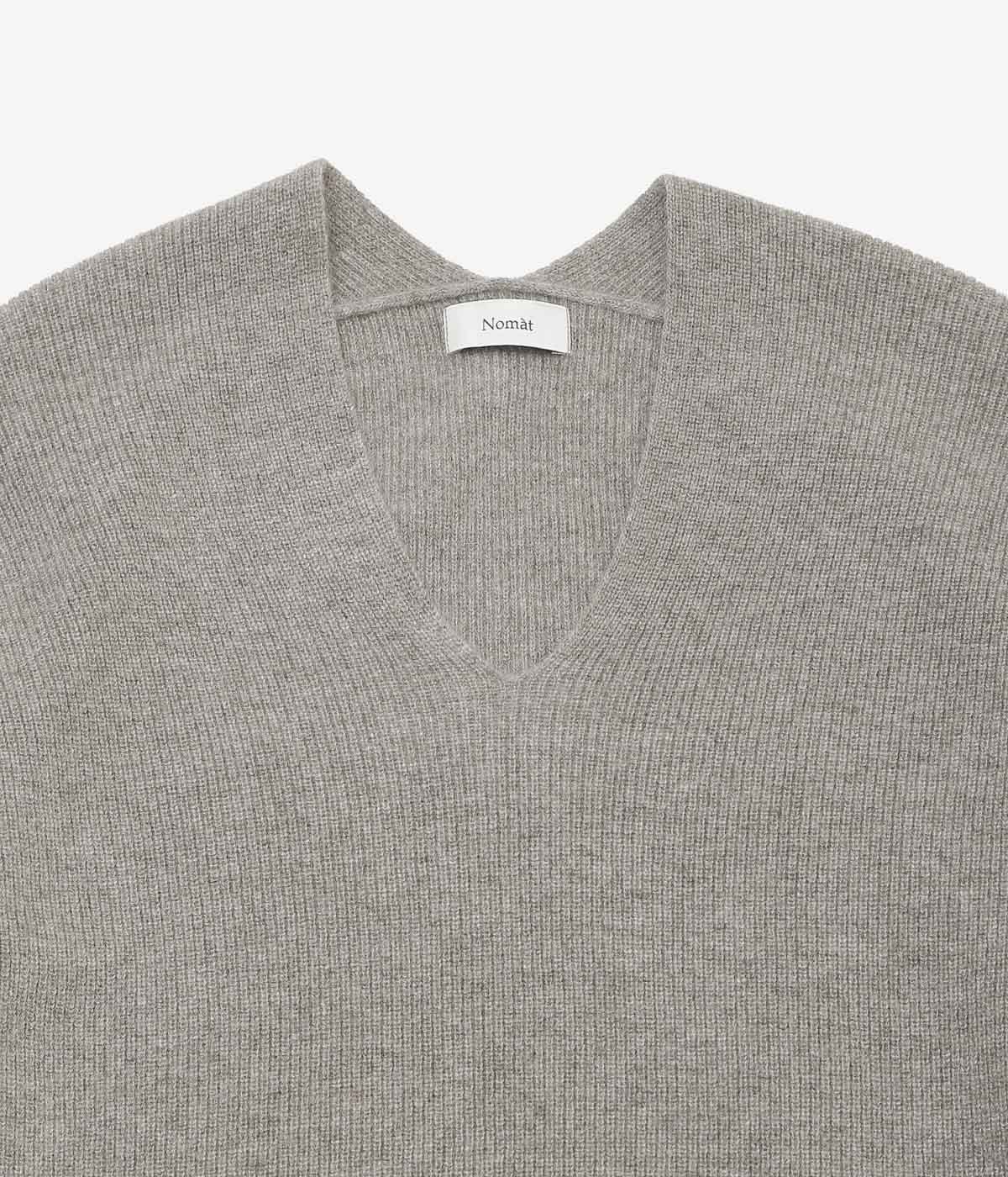 NOMAT ''YAK V-NECK SWEATER'' (GREY)