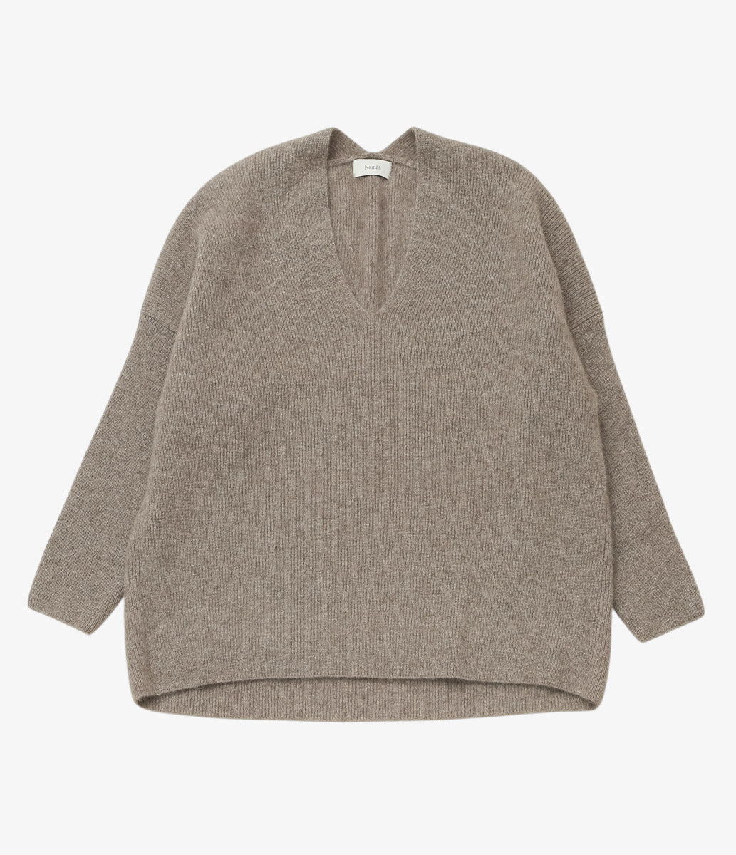 NOMAT ''YAK V-SWEATER'' (GREY)