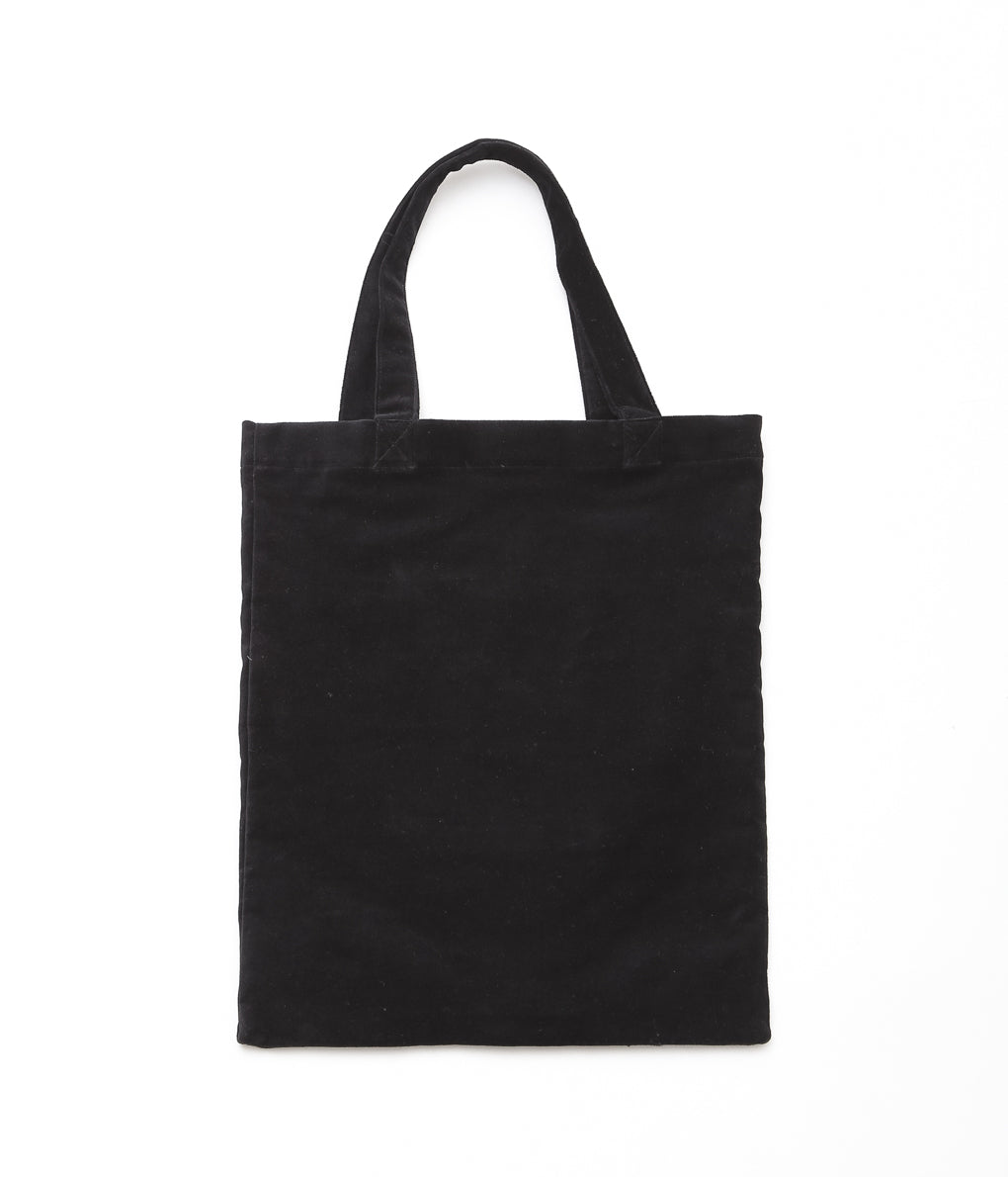 OLDMAN'S TAILOR ''BB VELVET LETTERED TOTE BAG'' (BLACK)