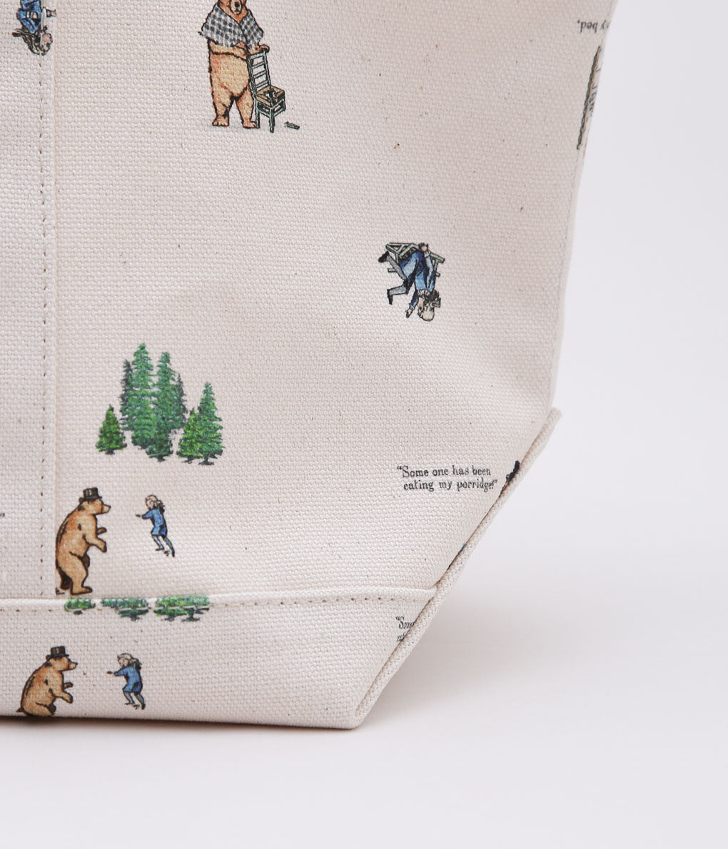 OLDMAN'S TAILOR ''BROWN BEARS TOTE BAG'' (NATURAL)