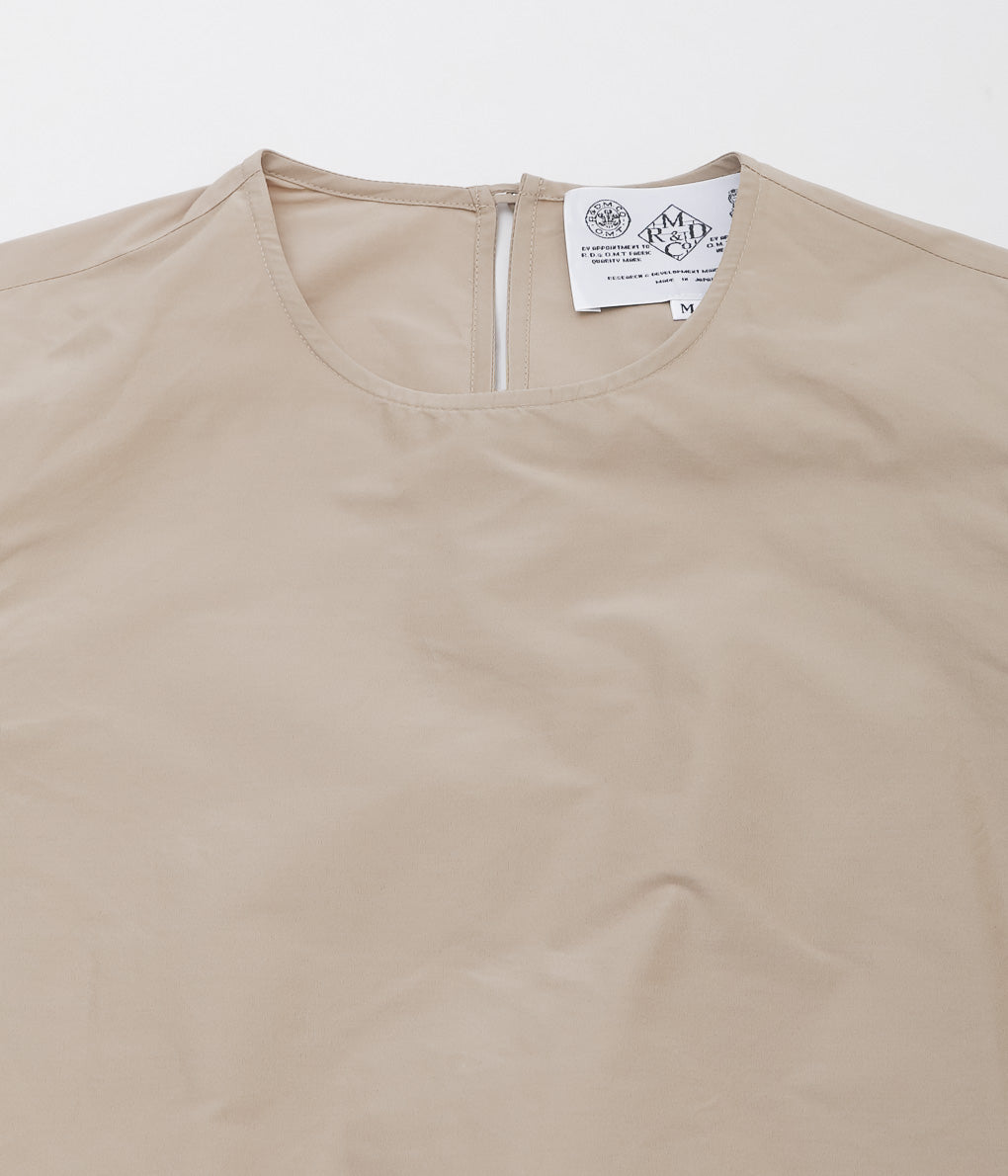 OLDMAN'S TAILOR ''TAFFETA BALLOON SLEEVE BLOUSE'' (BEIGE)