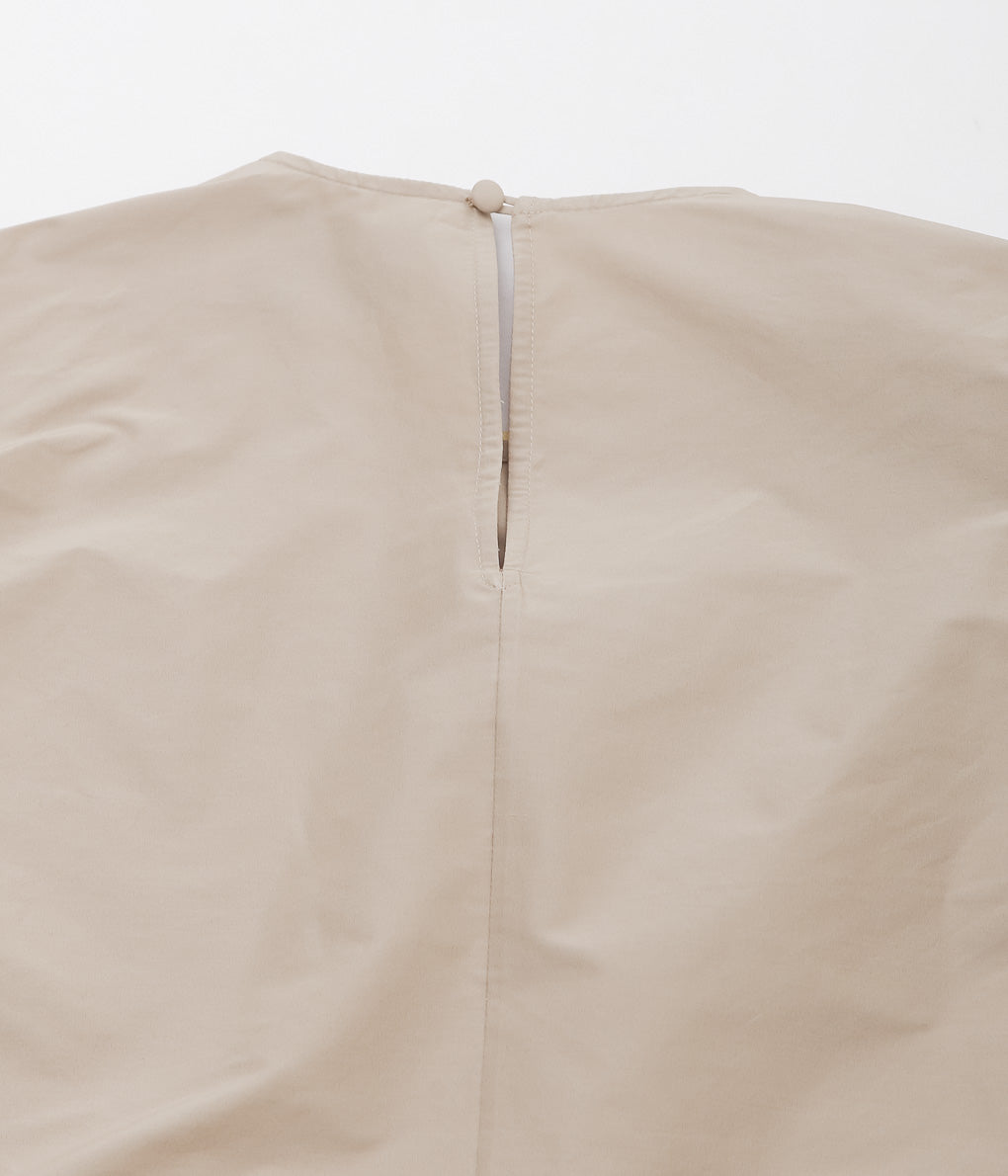 OLDMAN'S TAILOR ''TAFFETA BALLOON SLEEVE BLOUSE'' (BEIGE)