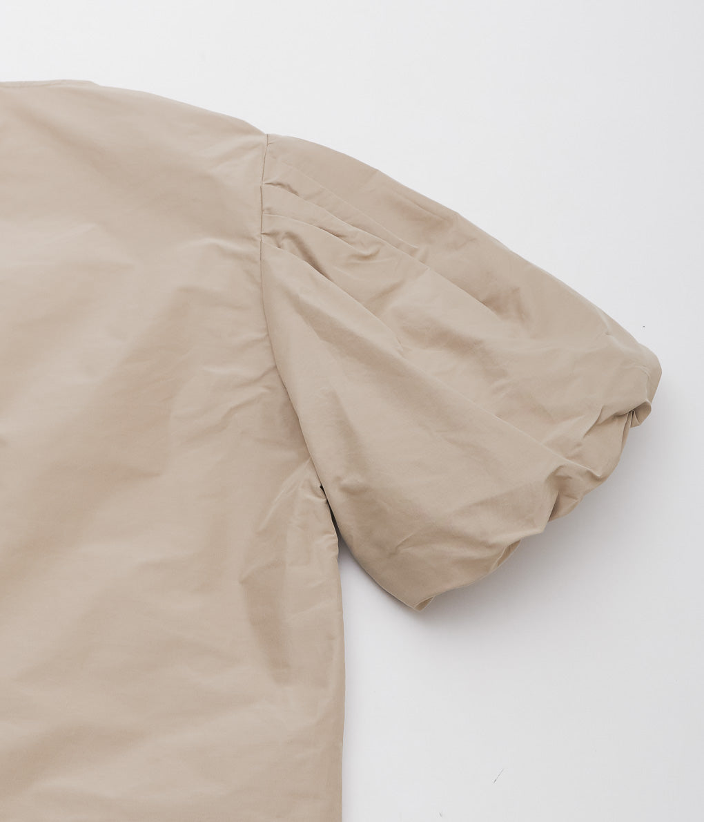 OLDMAN'S TAILOR ''TAFFETA BALLOON SLEEVE BLOUSE'' (BEIGE)