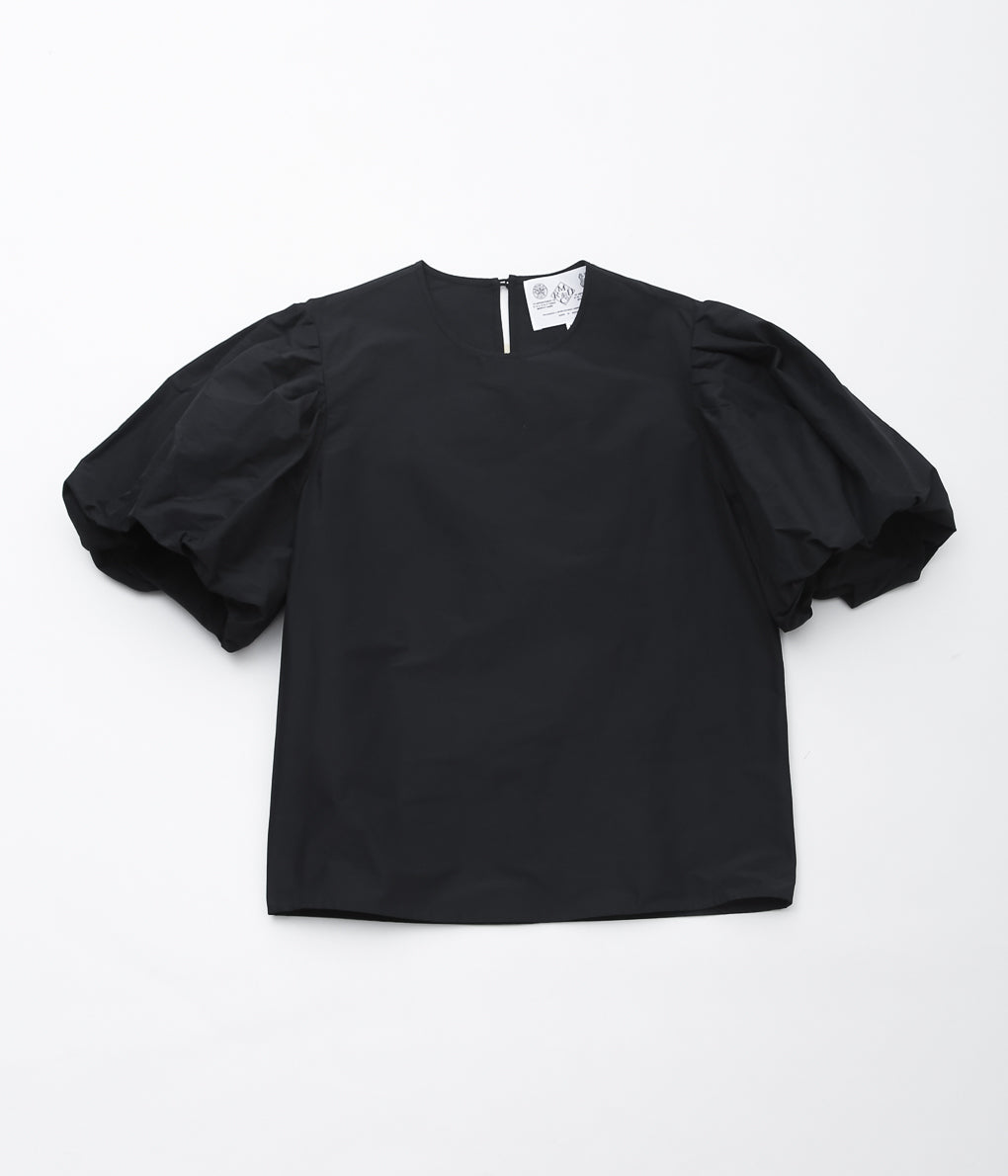 OLDMAN'S TAILOR ''TAFFETA BALLOON SLEEVE BLOUSE'' (BLACK)