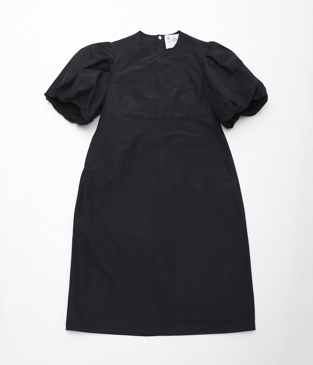 OLDMAN'S TAILOR ''TAFFETA BALLOON SLEEVE DRESS'' (BLACK)