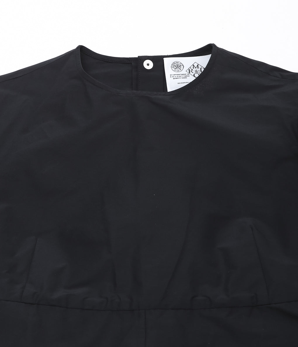 OLDMAN'S TAILOR ''TAFFETA BALLOON SLEEVE DRESS'' (BLACK)