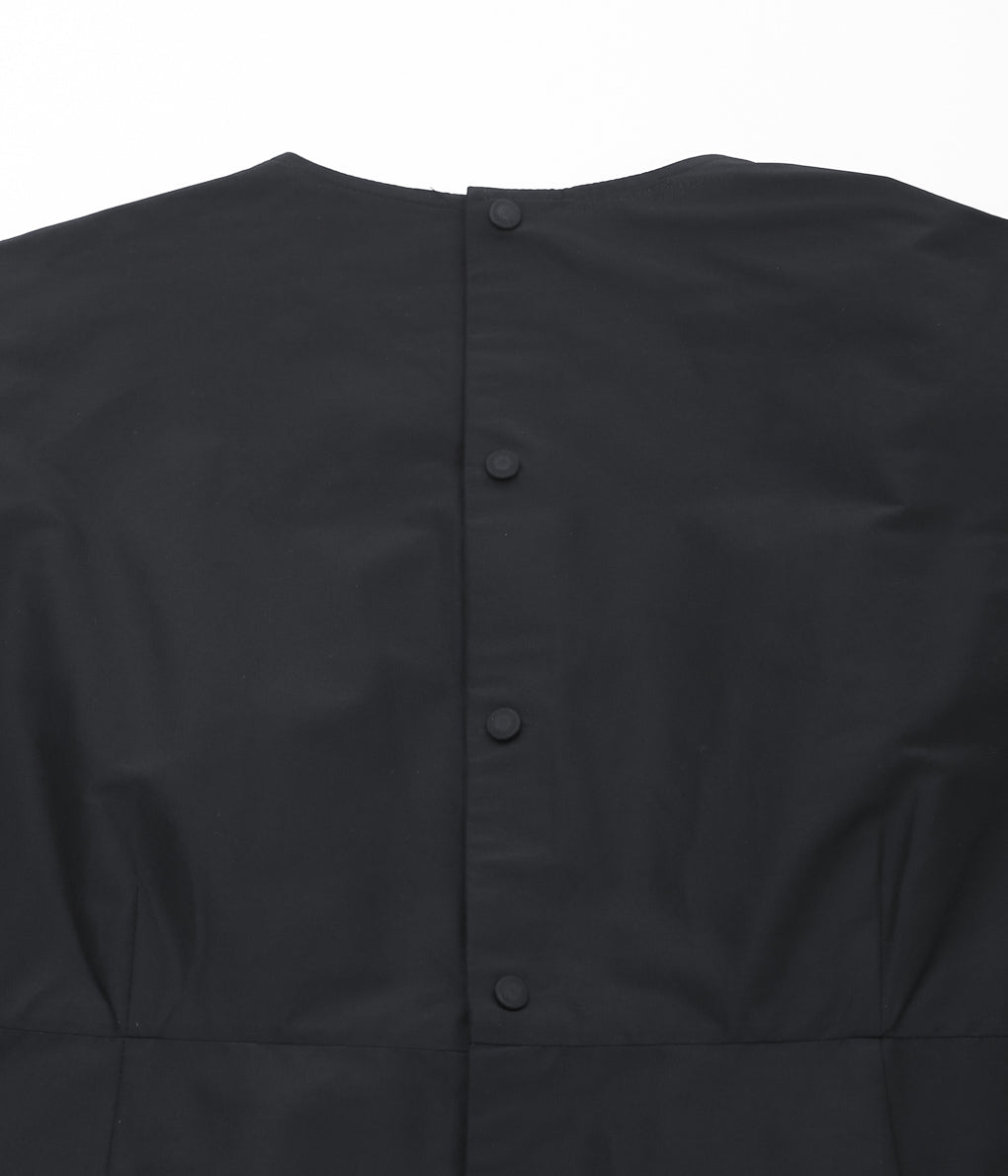 OLDMAN'S TAILOR ''TAFFETA BALLOON SLEEVE DRESS'' (BLACK)