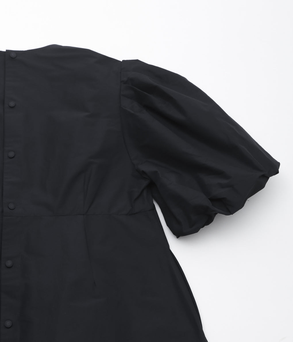 OLDMAN'S TAILOR ''TAFFETA BALLOON SLEEVE DRESS'' (BLACK)