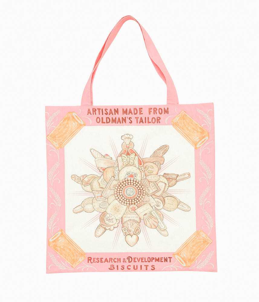 OLDMAN'S TAILOR ''BISCUIT PANEL TOTE BAG'' (PINK)