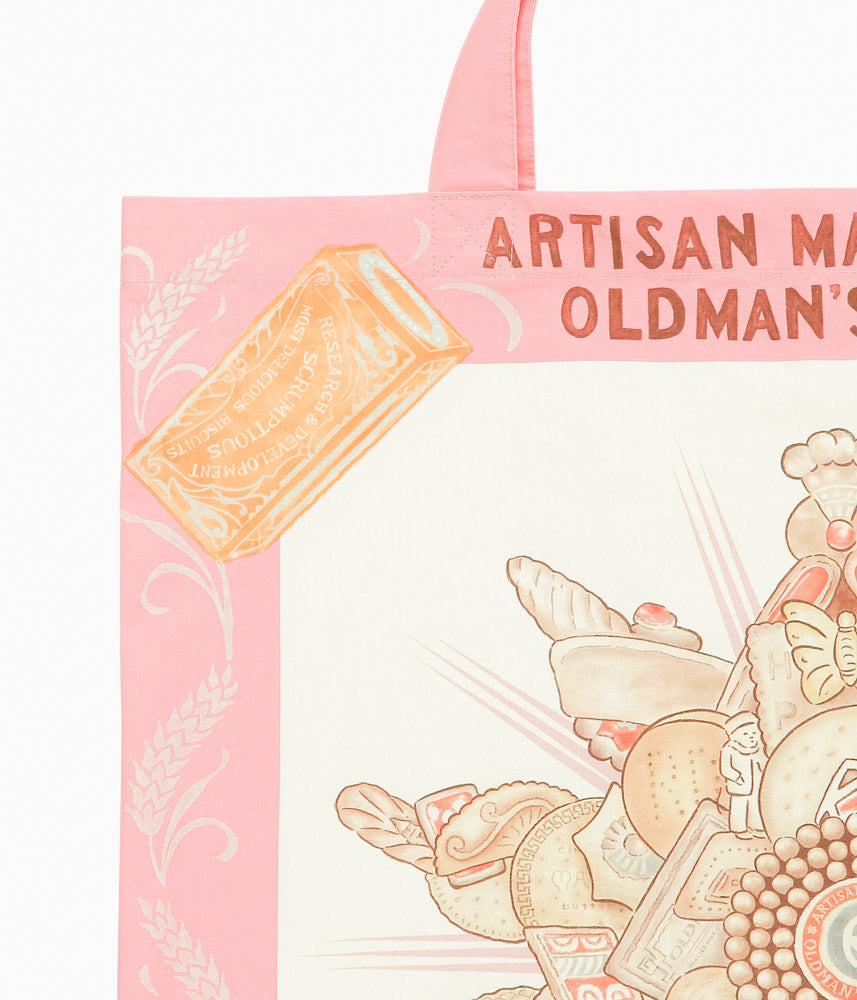 OLDMAN'S TAILOR ''BISCUIT PANEL TOTE BAG'' (PINK)