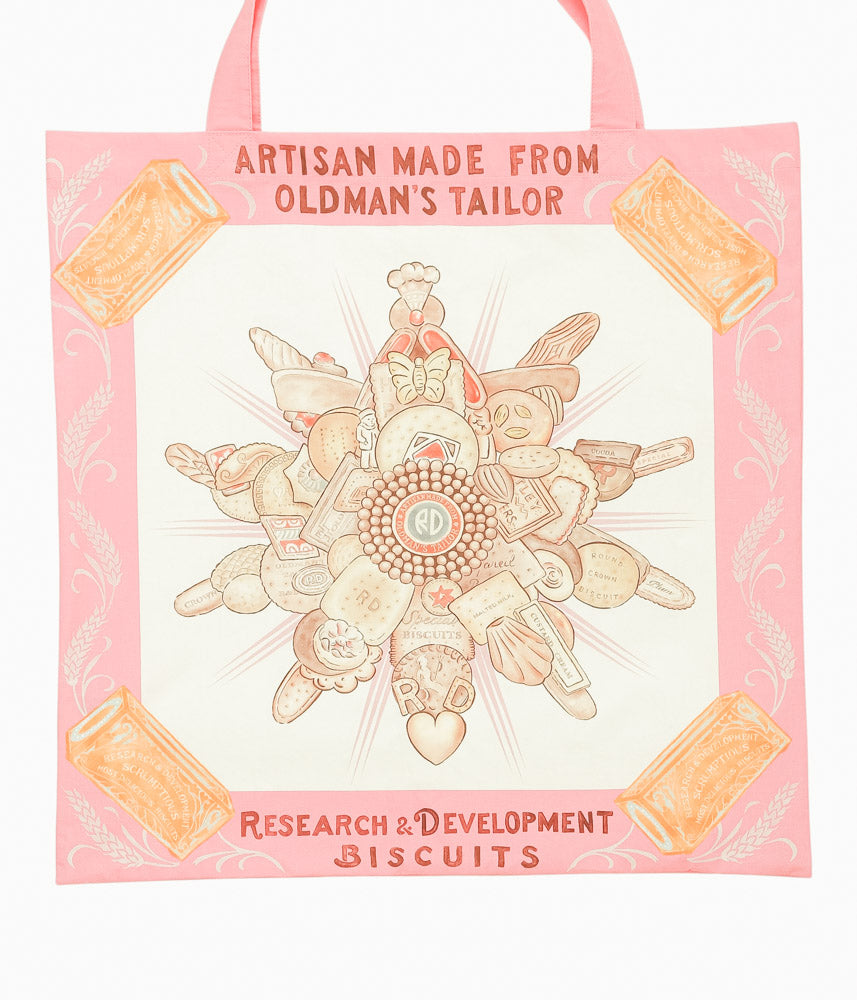 OLDMAN'S TAILOR ''BISCUIT PANEL TOTE BAG'' (PINK)