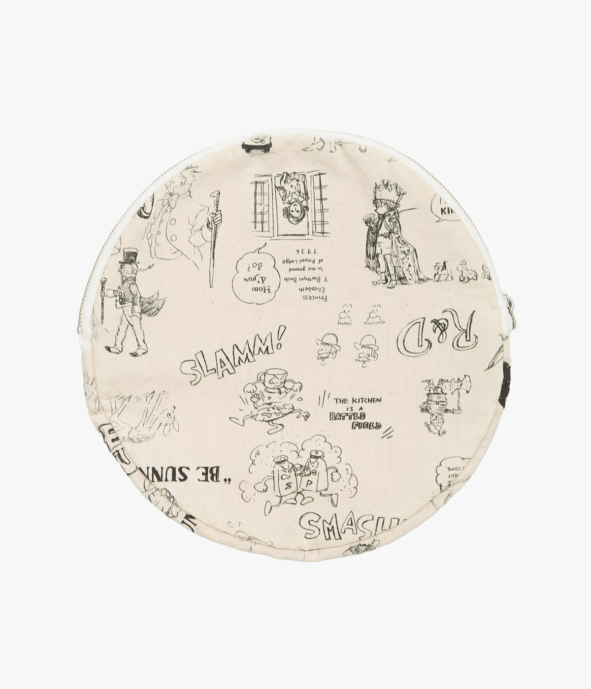 OLDMAN'S TAILOR ''GRAFFITI CIRCLE POUCH (L)'' (NATURAL)