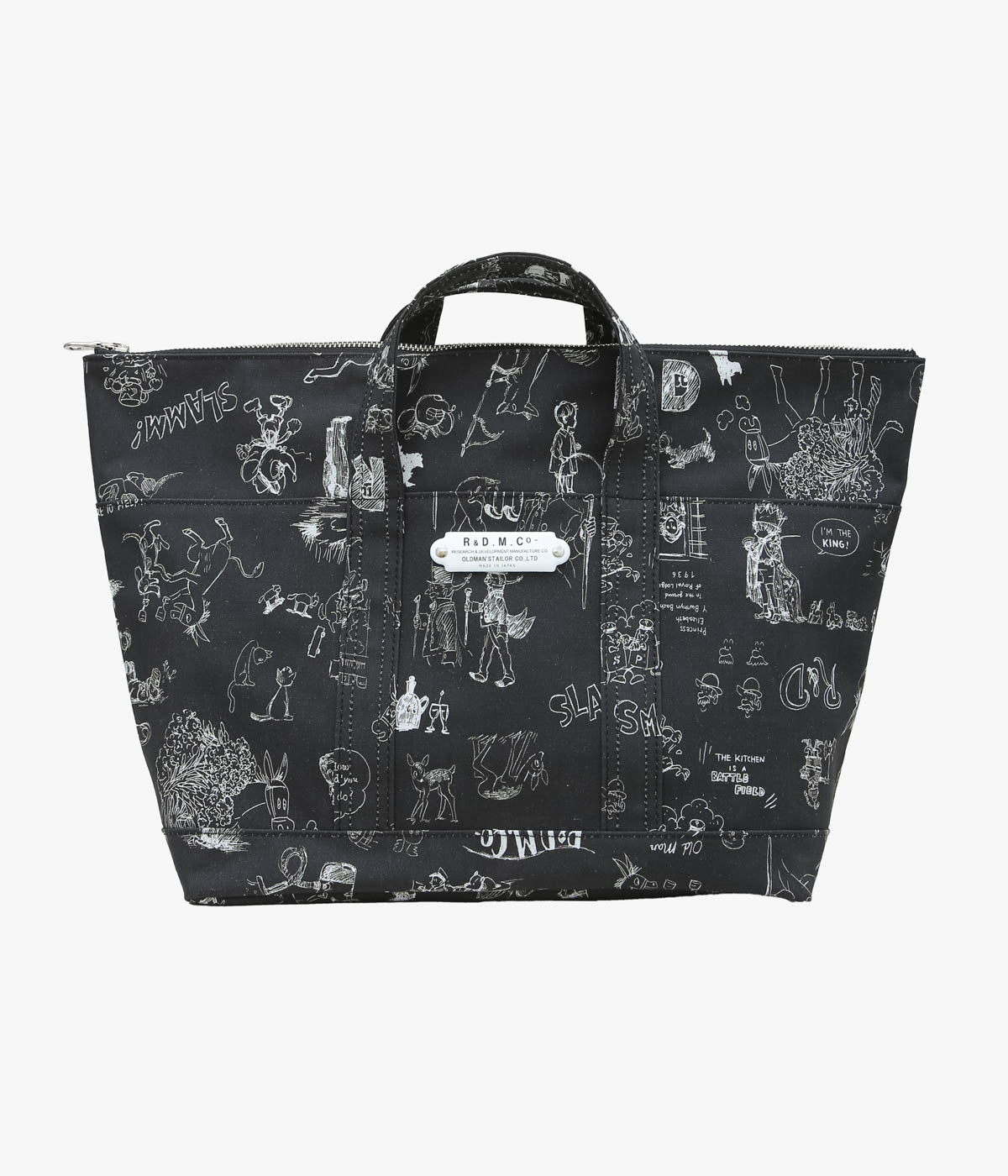 OLDMAN'S TAILOR ''GRAFFITI TOTE BAG'' (BLACK)