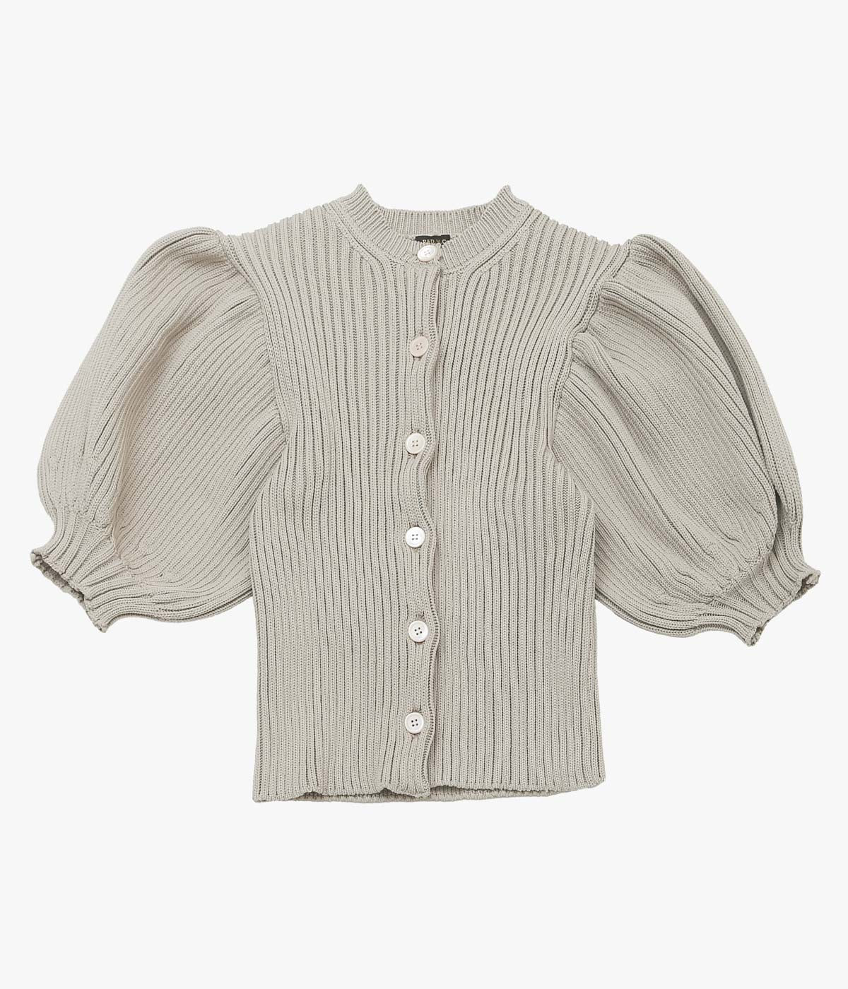 OLDMAN'S TAILOR ''LILIAN YARN PUFF SLEEVE CARDIGAN'' (BEIGE)