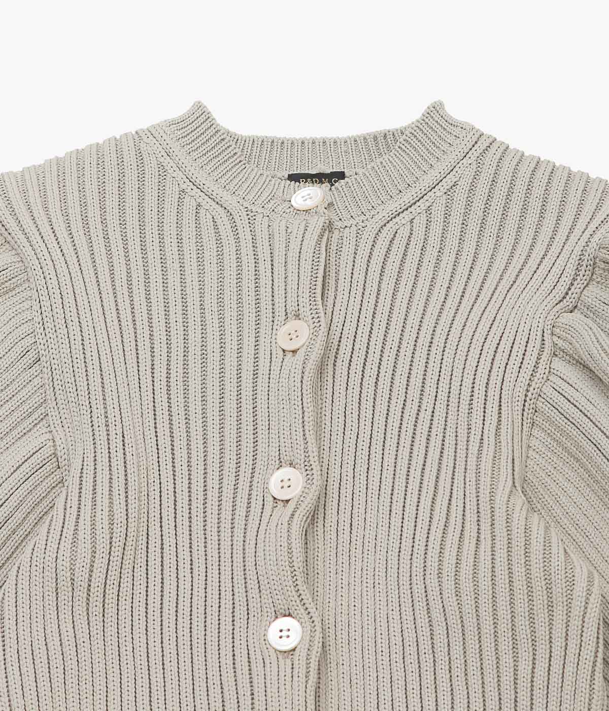 OLDMAN'S TAILOR ''LILIAN YARN PUFF SLEEVE CARDIGAN'' (BEIGE)