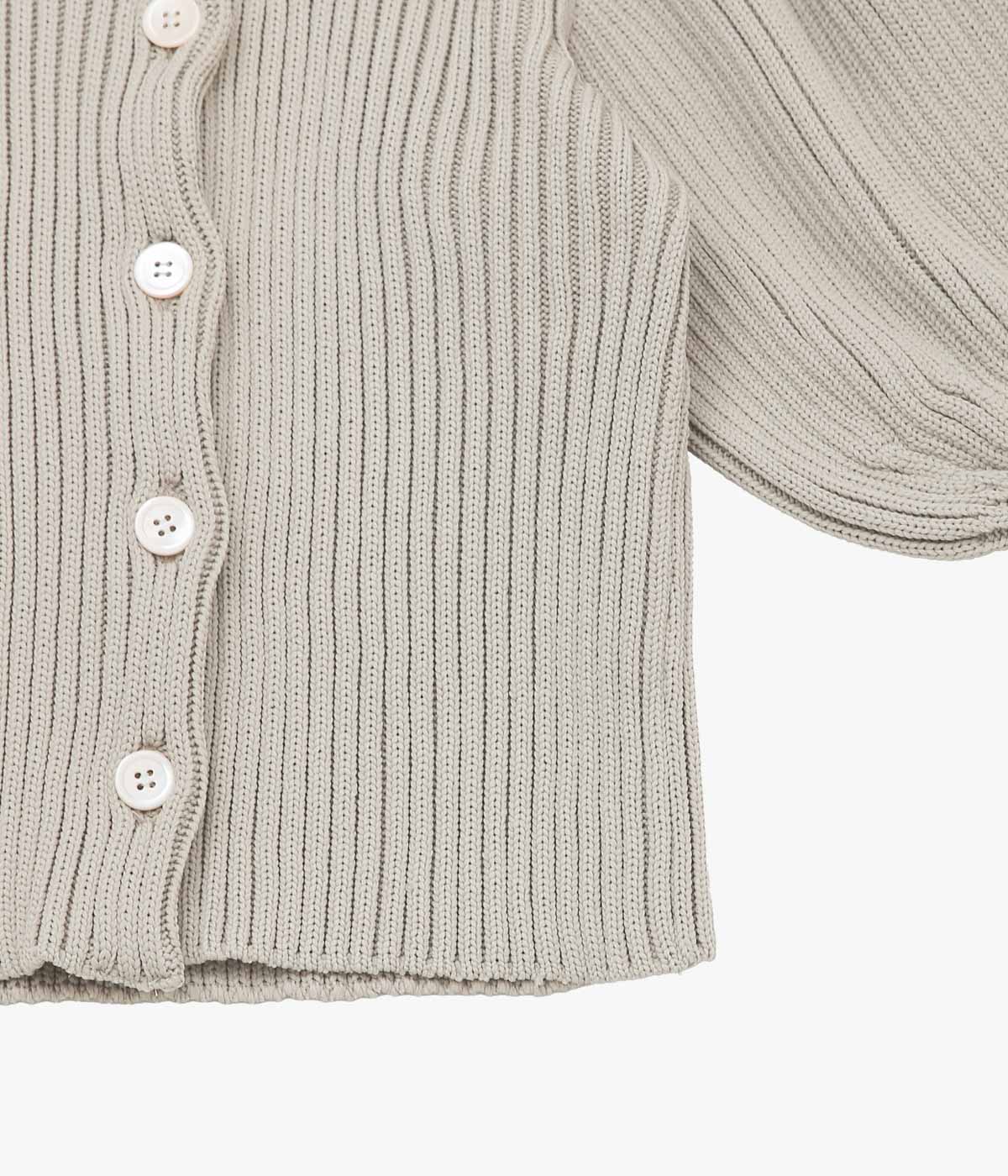 OLDMAN'S TAILOR ''LILIAN YARN PUFF SLEEVE CARDIGAN'' (BEIGE)