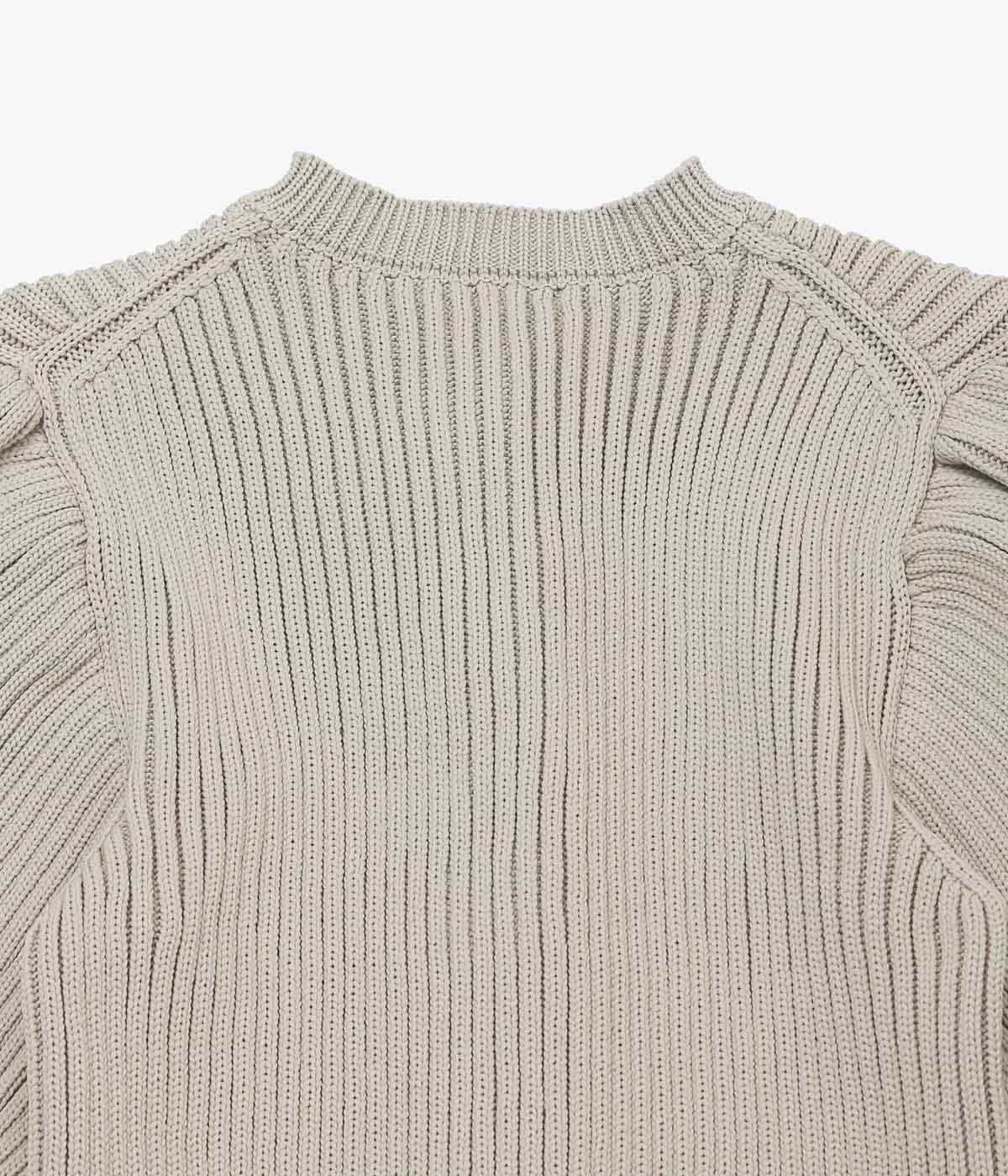 OLDMAN'S TAILOR ''LILIAN YARN PUFF SLEEVE CARDIGAN'' (BEIGE)