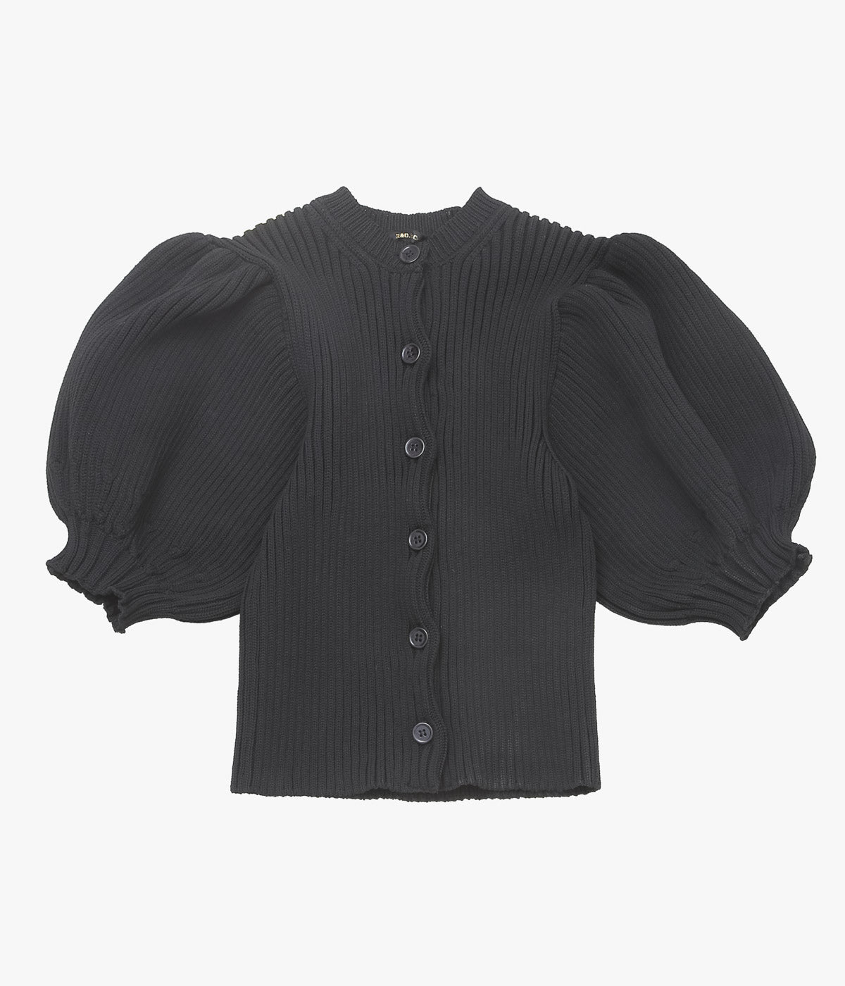 OLDMAN'S TAILOR ''LILIAN YARN PUFF SLEEVE CARDIGAN'' (BLACK)