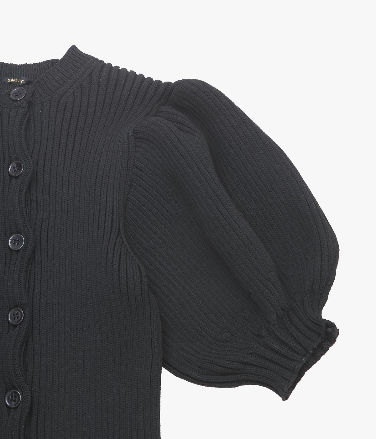 OLDMAN'S TAILOR ''LILIAN YARN PUFF SLEEVE CARDIGAN'' (BLACK)