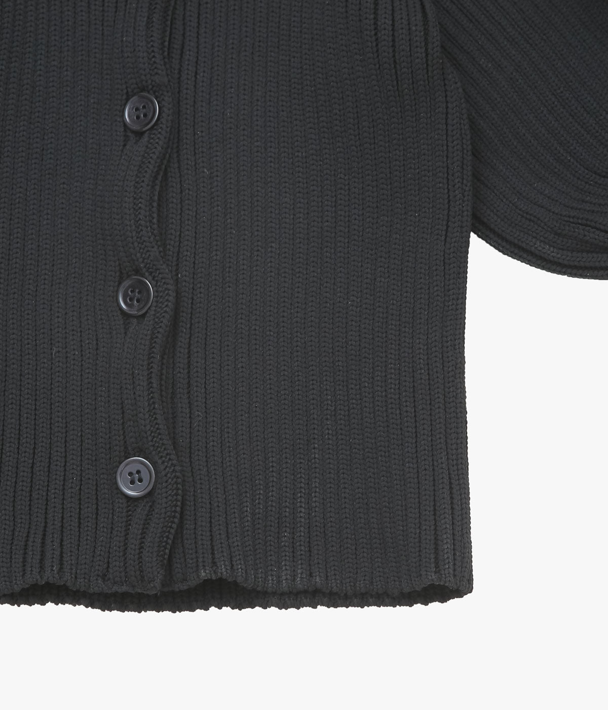 OLDMAN'S TAILOR ''LILIAN YARN PUFF SLEEVE CARDIGAN'' (BLACK)