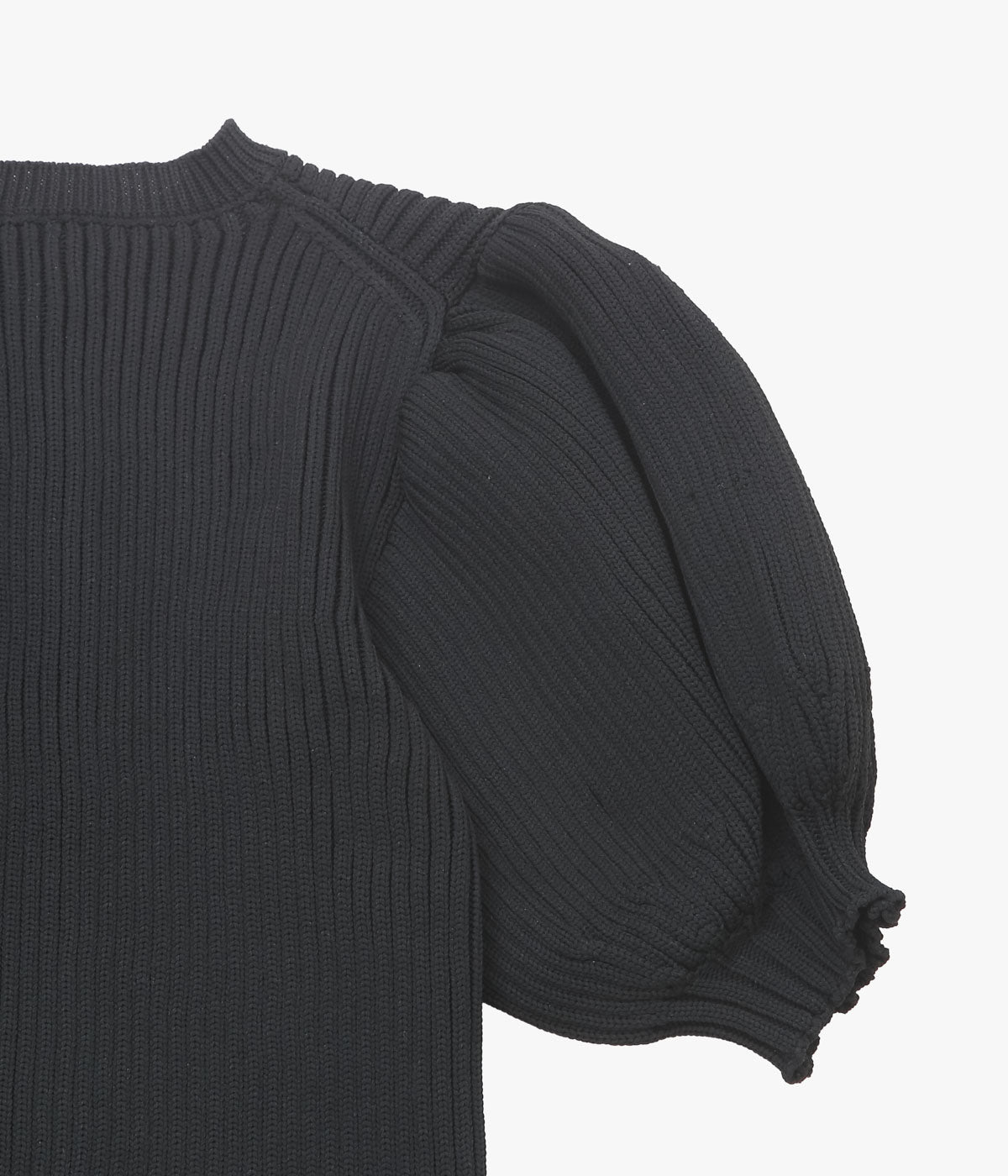 OLDMAN'S TAILOR ''LILIAN YARN PUFF SLEEVE CARDIGAN'' (BLACK)