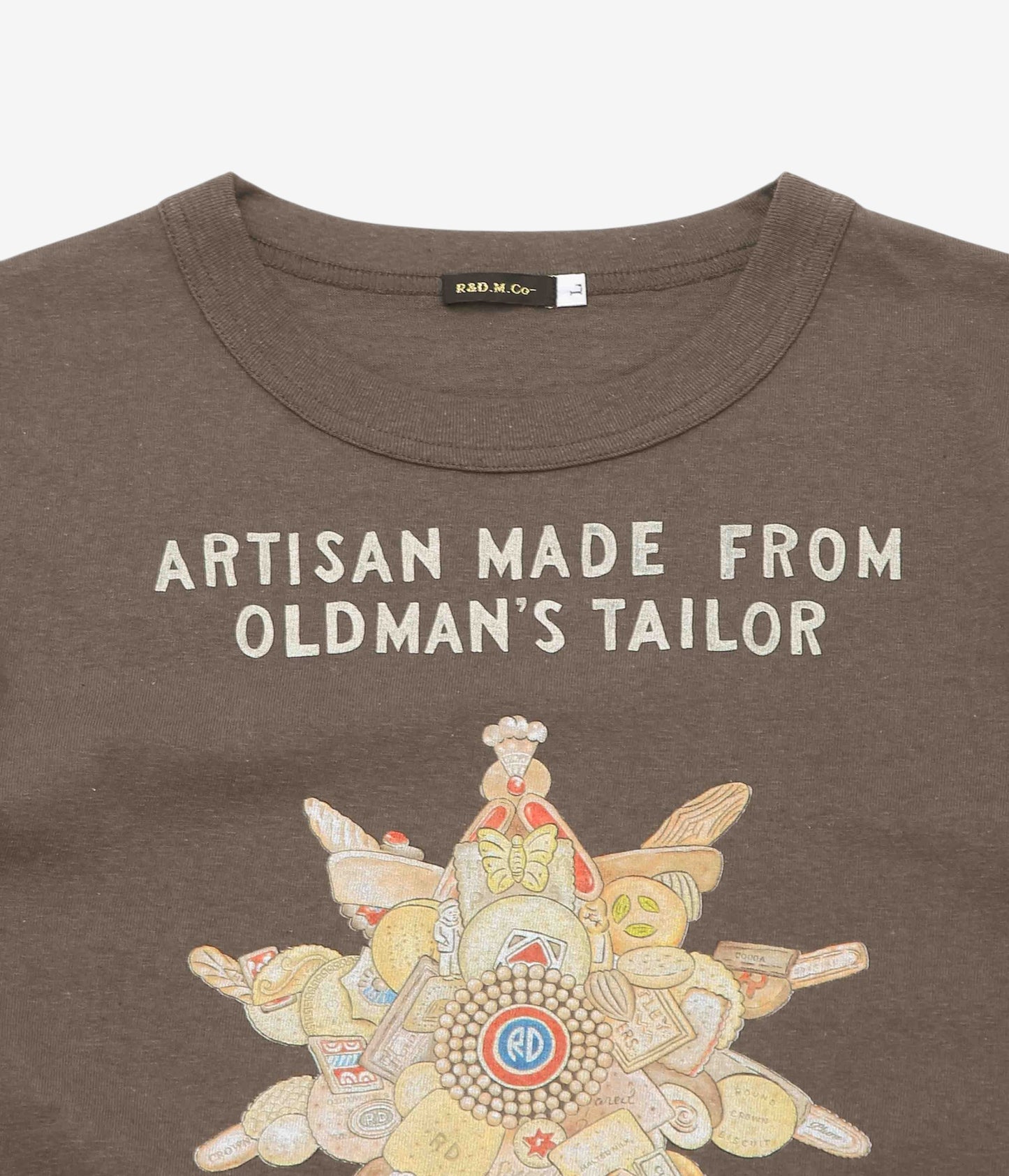 OLDMAN'S TAILOR ''MEN'S  BISCUIT T SHIRT'' (BROWN)