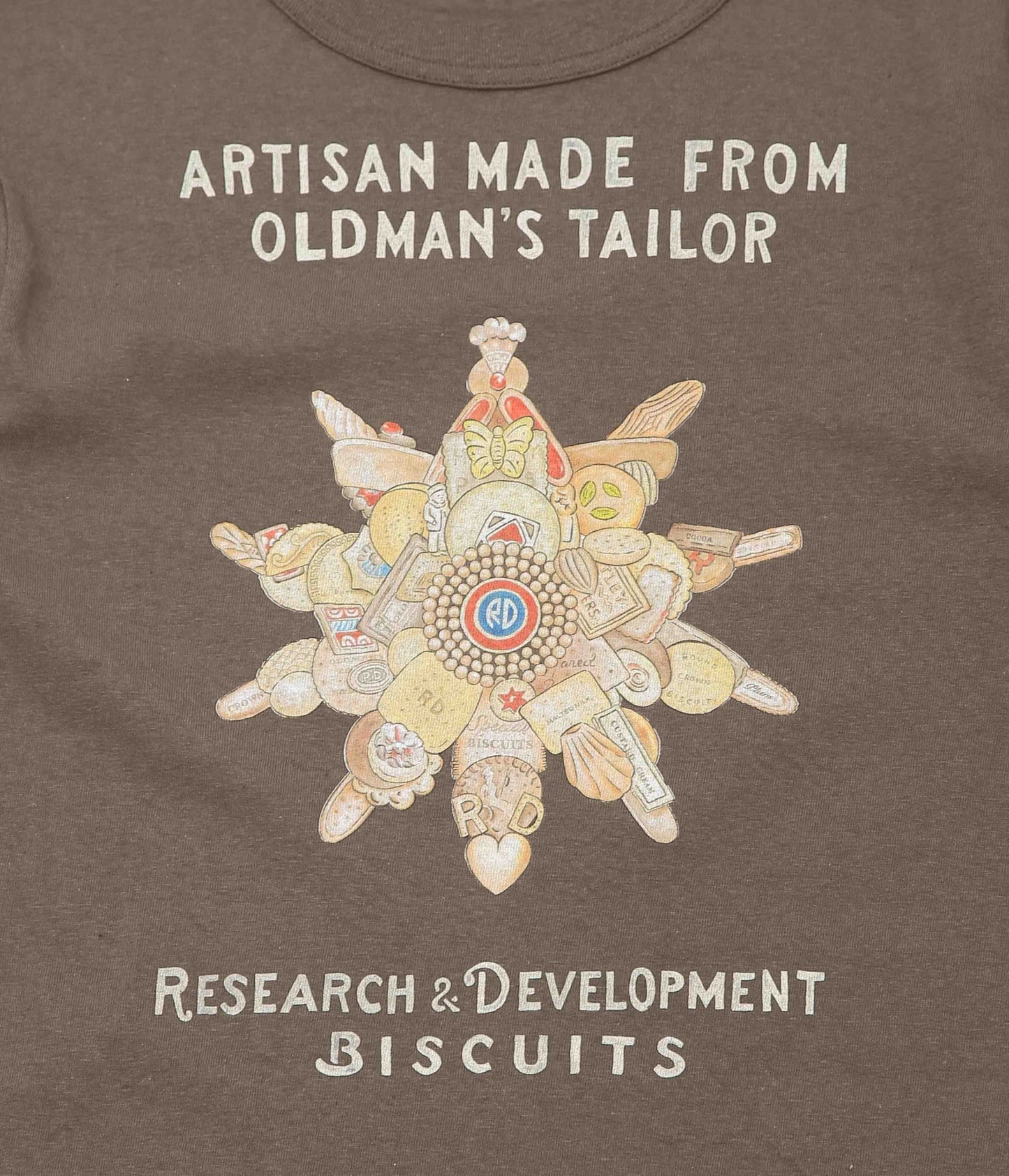 OLDMAN'S TAILOR ''MEN'S  BISCUIT T SHIRT'' (BROWN)