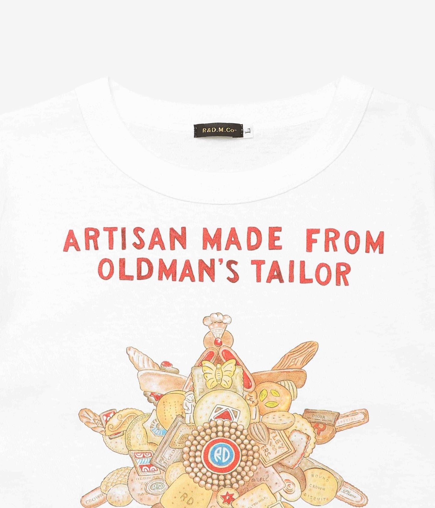 OLDMAN'S TAILOR ''MEN'S  BISCUIT T SHIRT'' (WHITE)