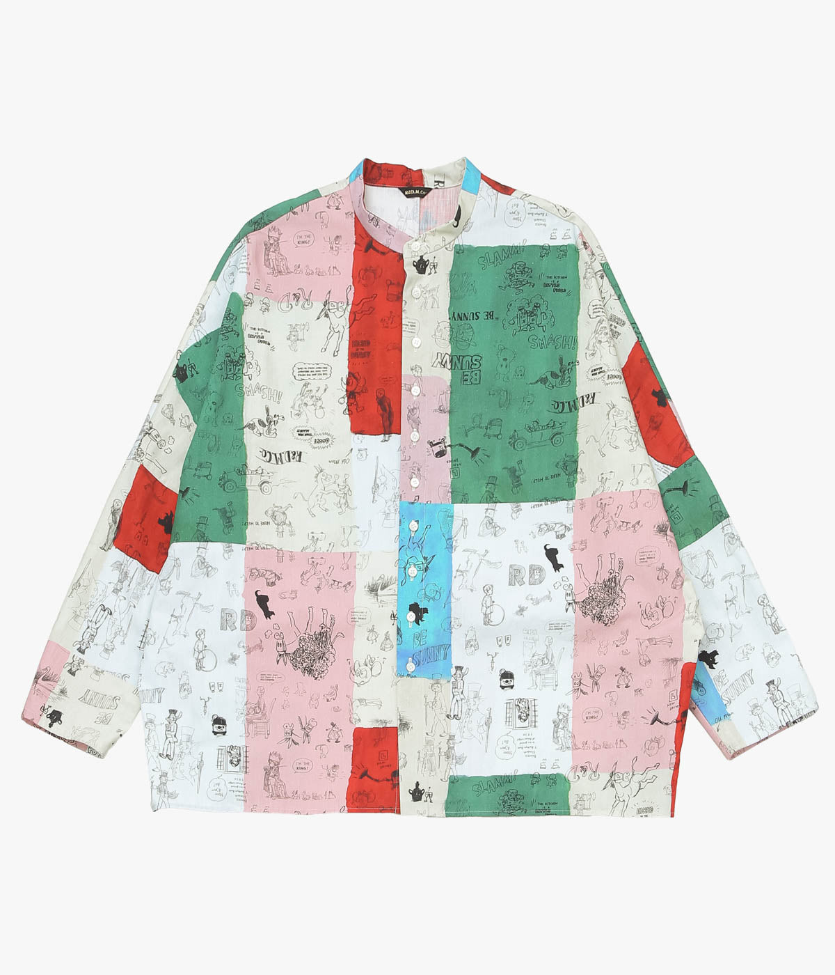 OLDMAN'S TAILOR ''MOSAIC GRAFFITI BAGGY SHIRT'' (MULTI)