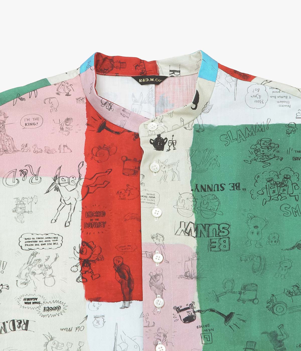 OLDMAN'S TAILOR ''MOSAIC GRAFFITI BAGGY SHIRT'' (MULTI)