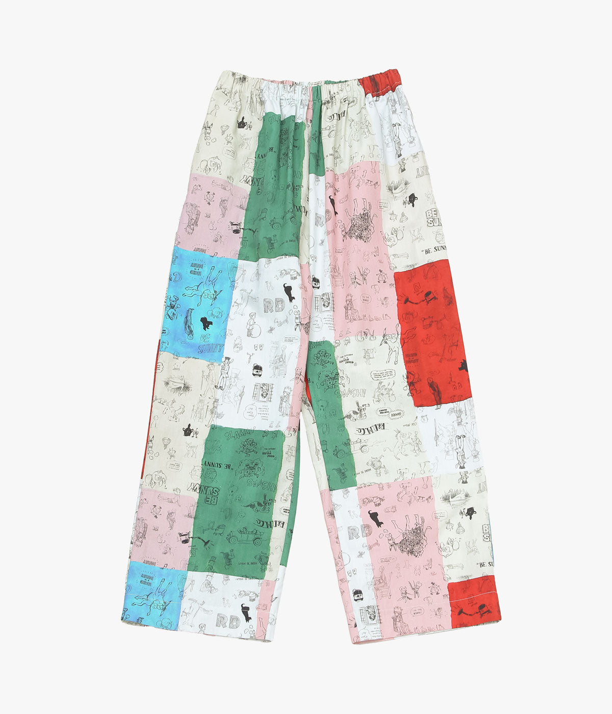 OLDMAN'S TAILOR ''MOSAIC GRAFFITI RELAXED GUM PANTS'' (MULTI)