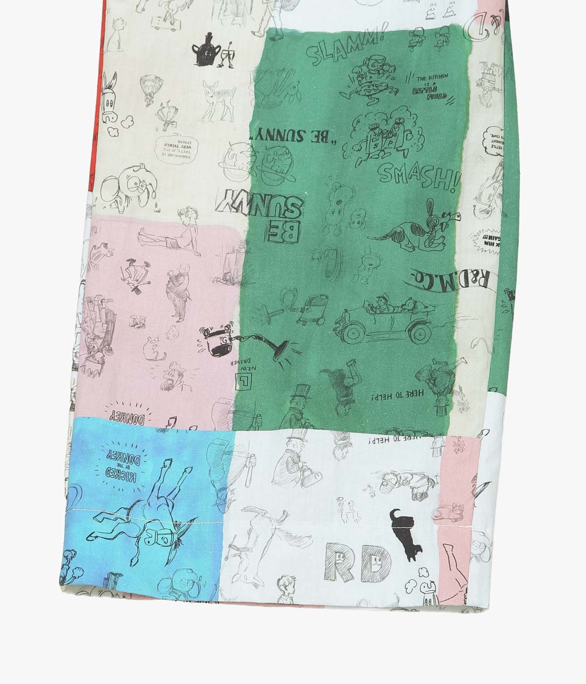 OLDMAN'S TAILOR ''MOSAIC GRAFFITI RELAXED GUM PANTS'' (MULTI)