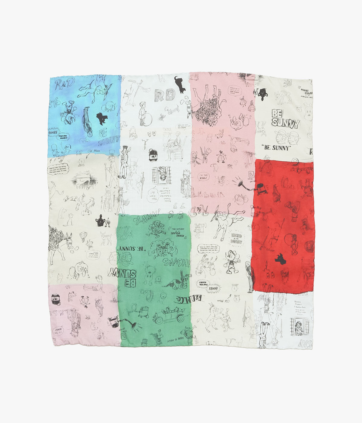 OLDMAN'S TAILOR ''MOSAIC GRAFFITI SCARF'' (MULTI)