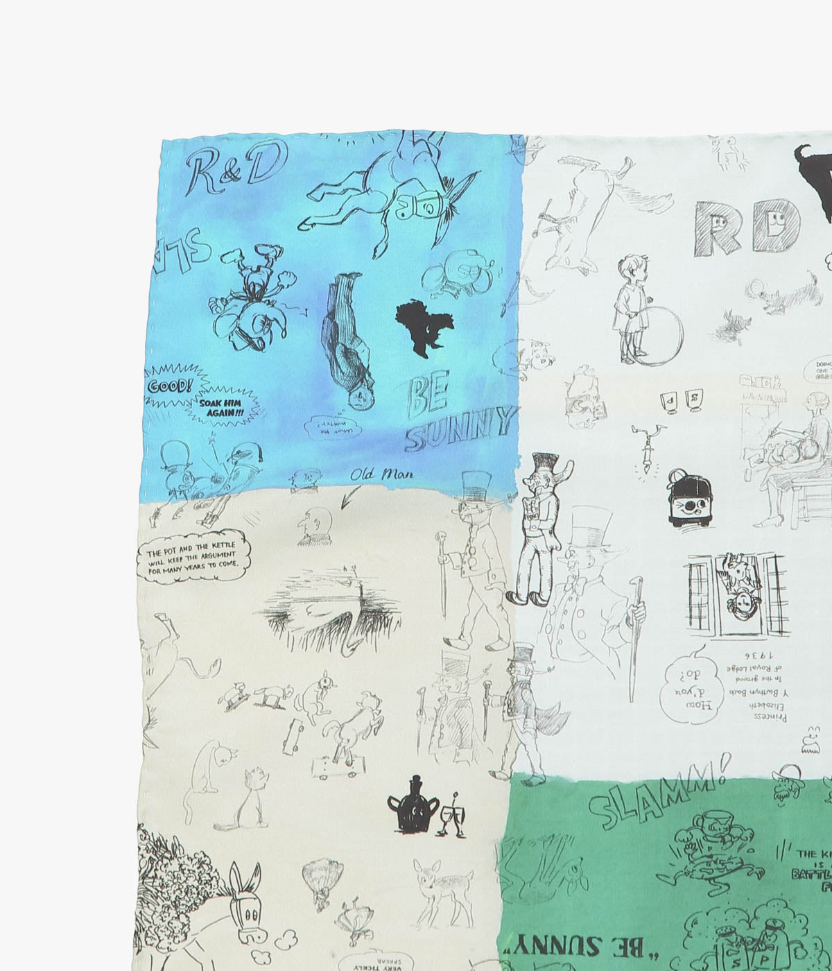 OLDMAN'S TAILOR ''MOSAIC GRAFFITI SCARF'' (MULTI)