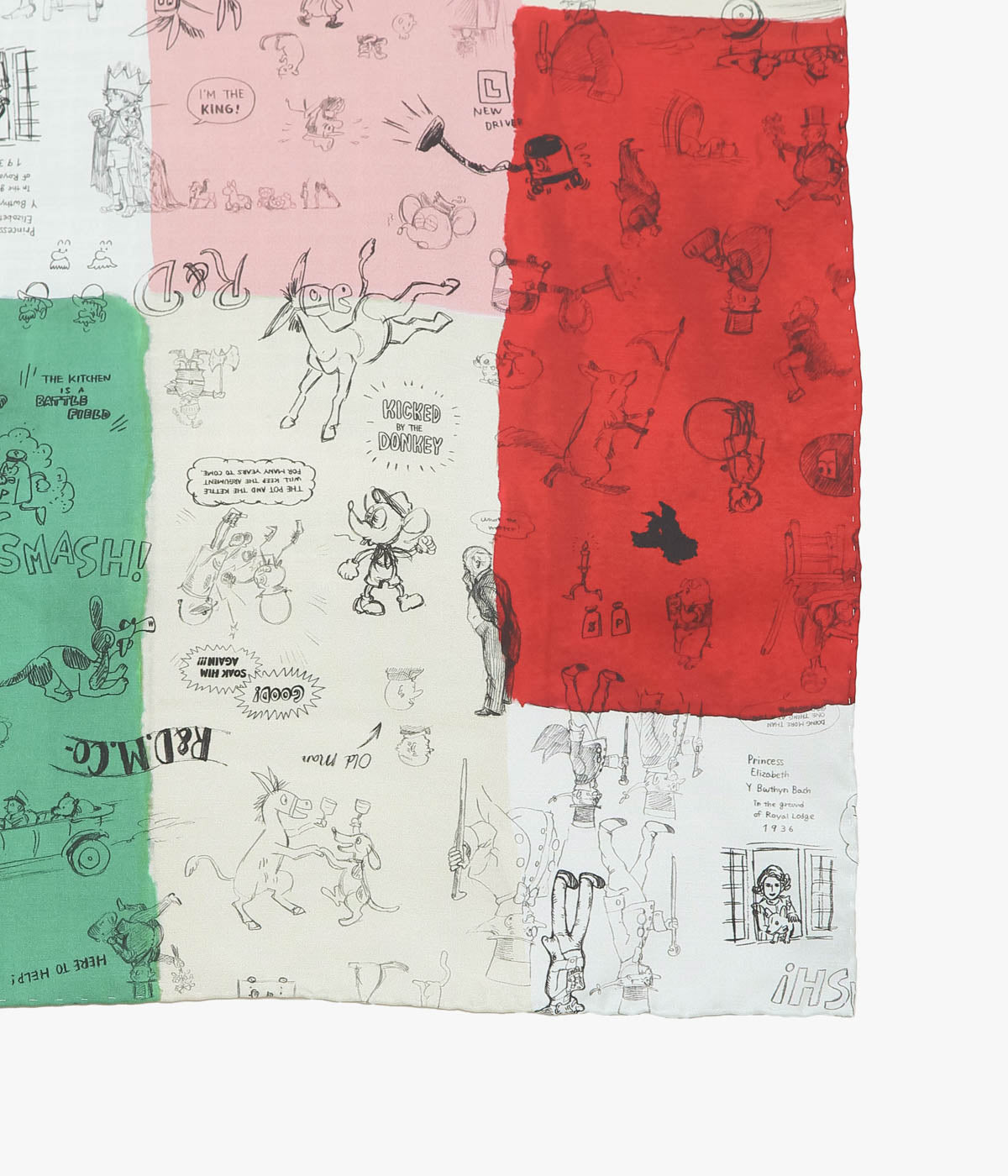 OLDMAN'S TAILOR ''MOSAIC GRAFFITI SCARF'' (MULTI)