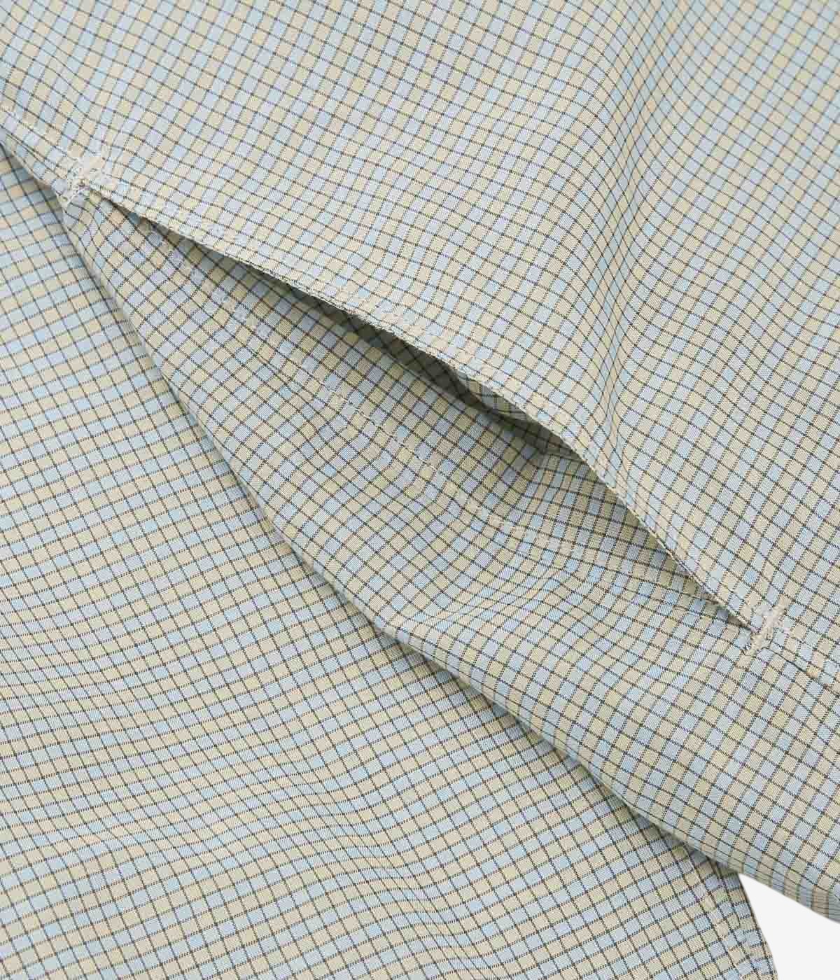 OLDMAN'S TAILOR ''S/C B&G STAND COLLAR LONG SHIRT'' (BLUE)