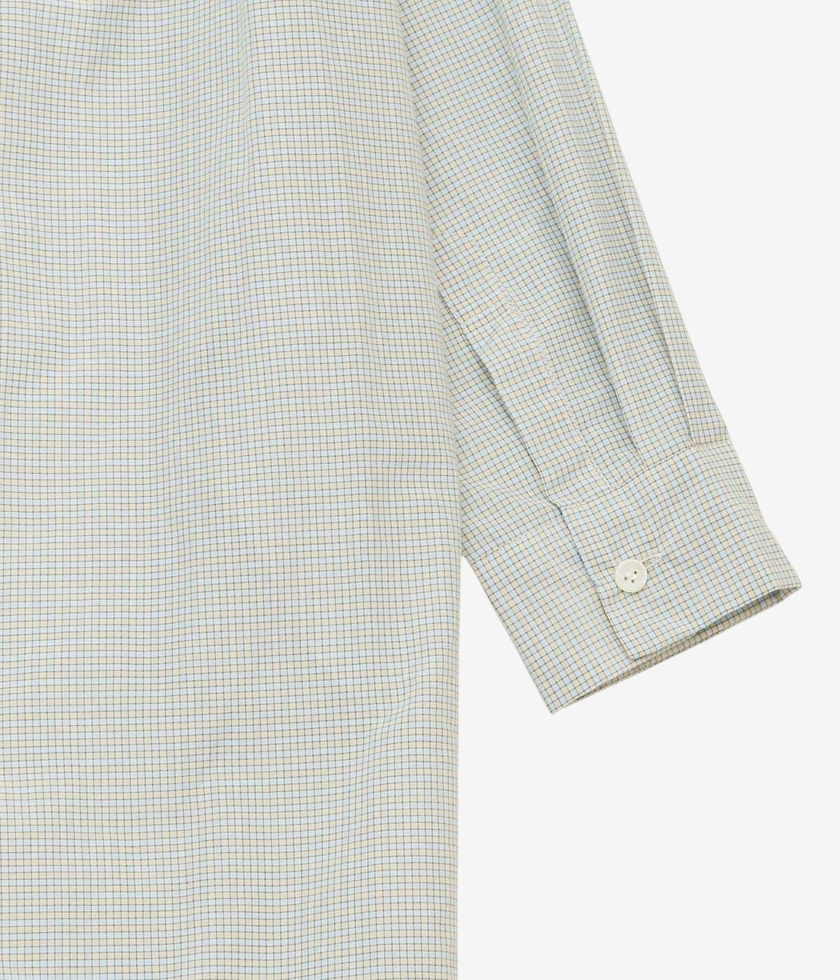OLDMAN'S TAILOR ''S/C B&G STAND COLLAR LONG SHIRT'' (BLUE)