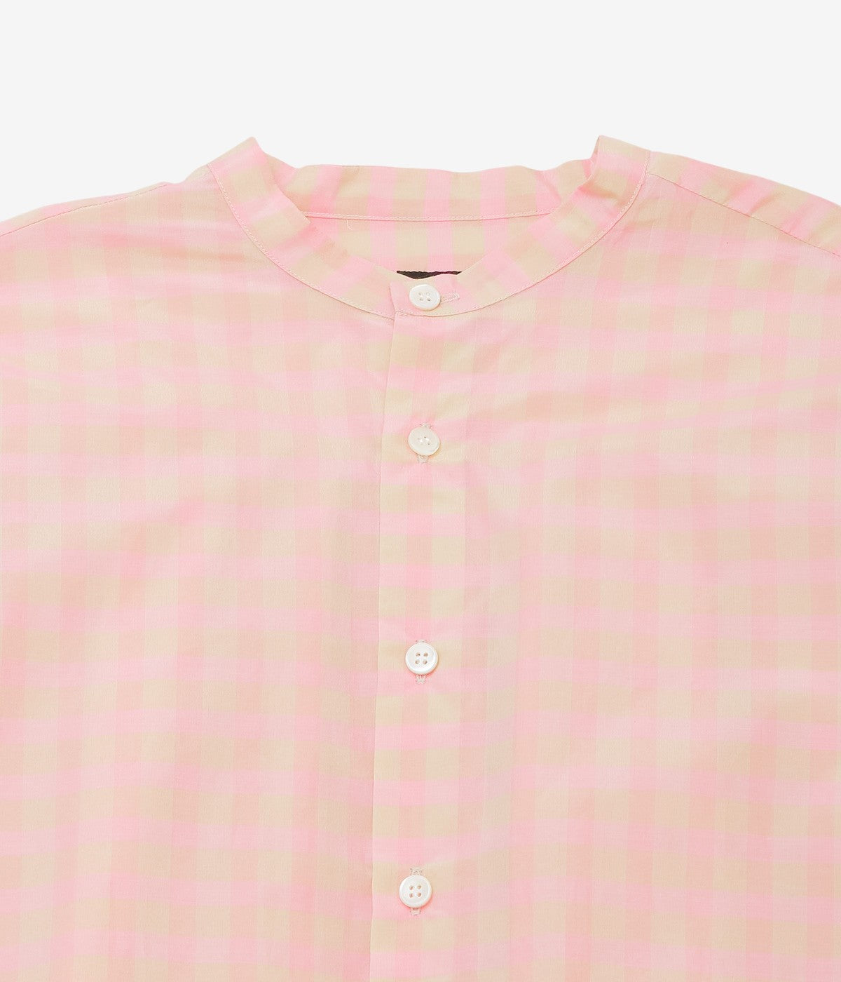 OLDMAN'S TAILOR ''S/C B&G STAND COLLAR LONG SHIRT'' (PINK)