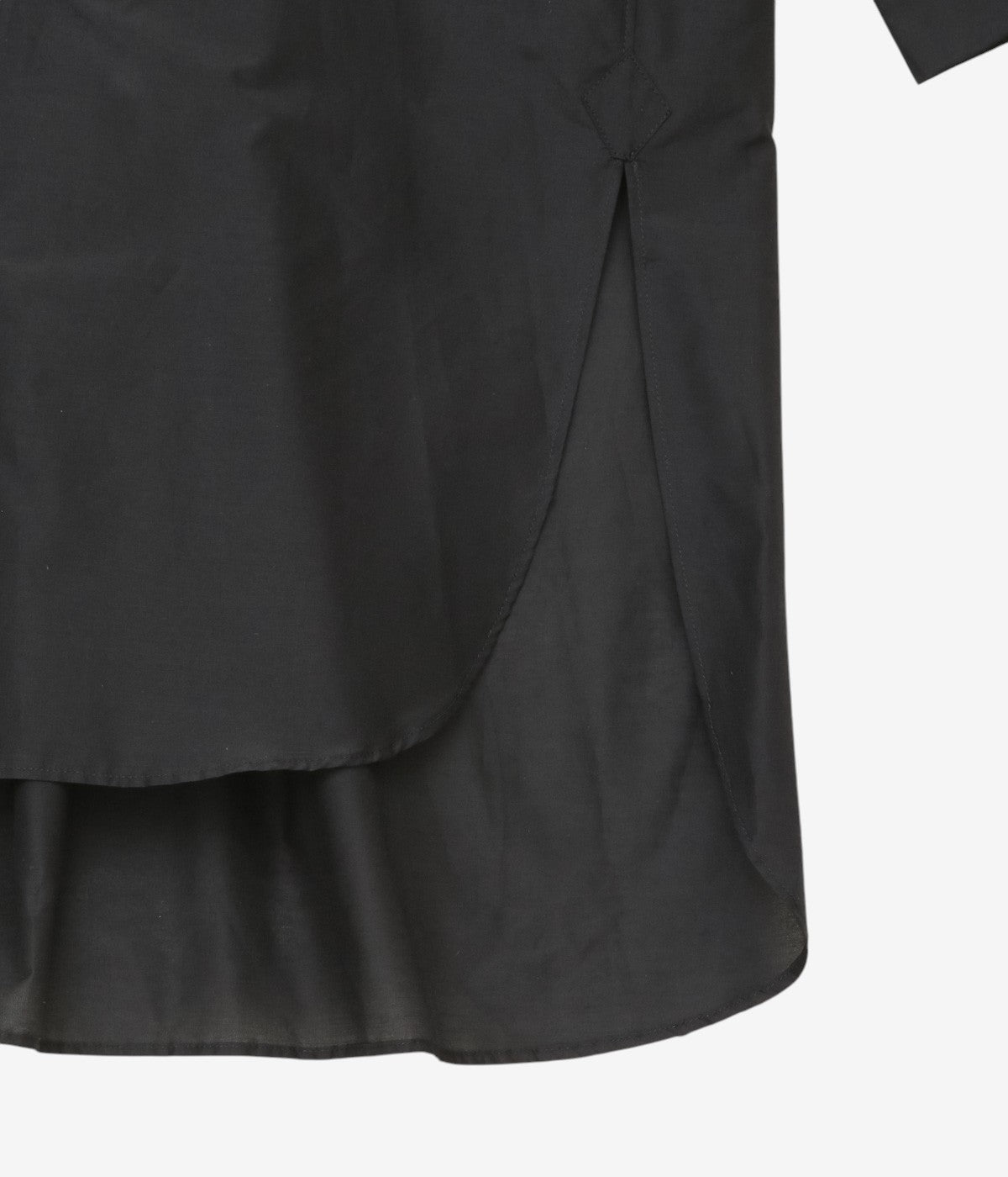 OLDMAN'S TAILOR ''S/C STAND COLLAR LONG SHIRT'' (BLACK)