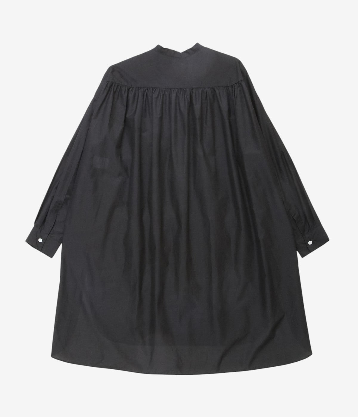OLDMAN'S TAILOR ''S/C STAND COLLAR LONG SHIRT'' (BLACK)