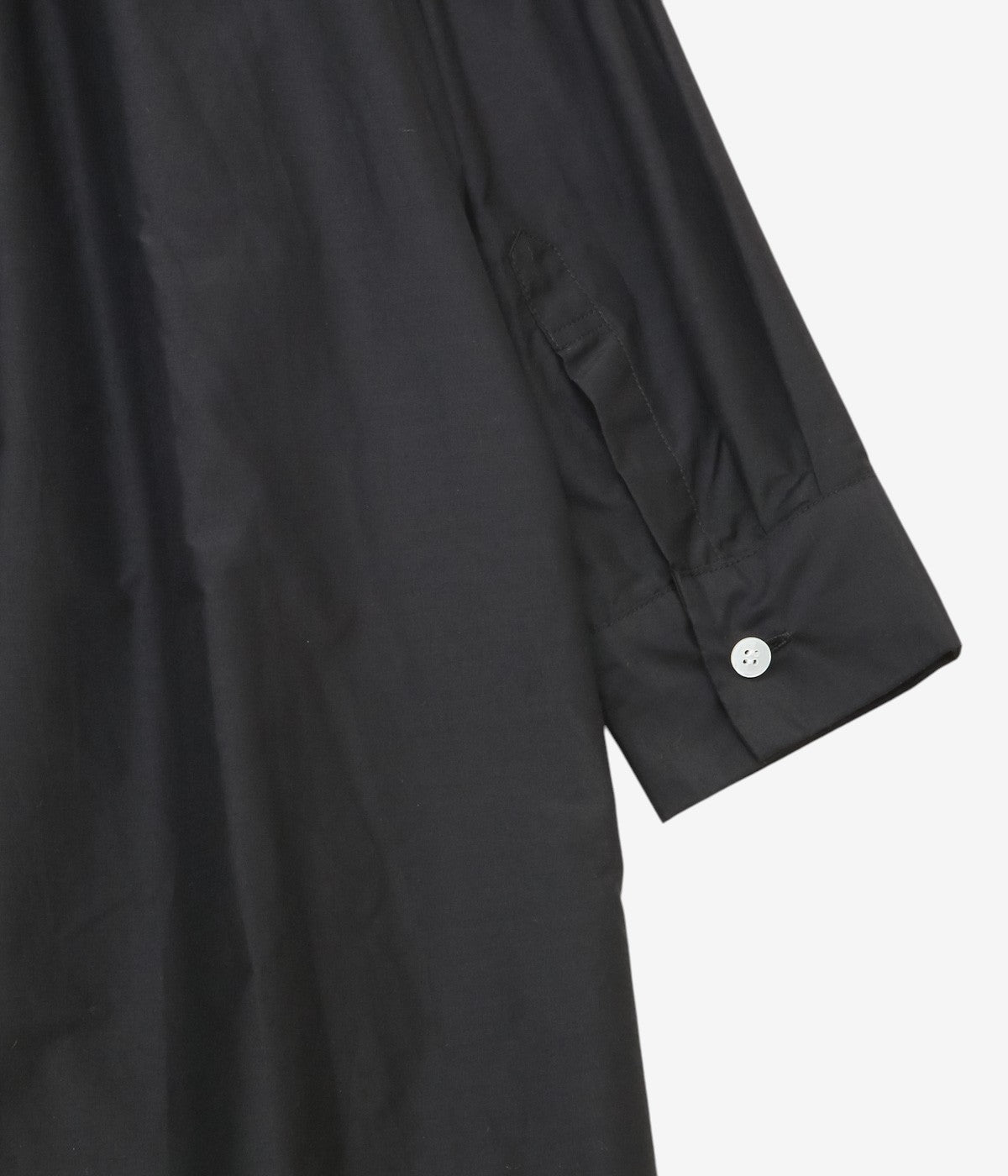 OLDMAN'S TAILOR ''S/C STAND COLLAR LONG SHIRT'' (BLACK)